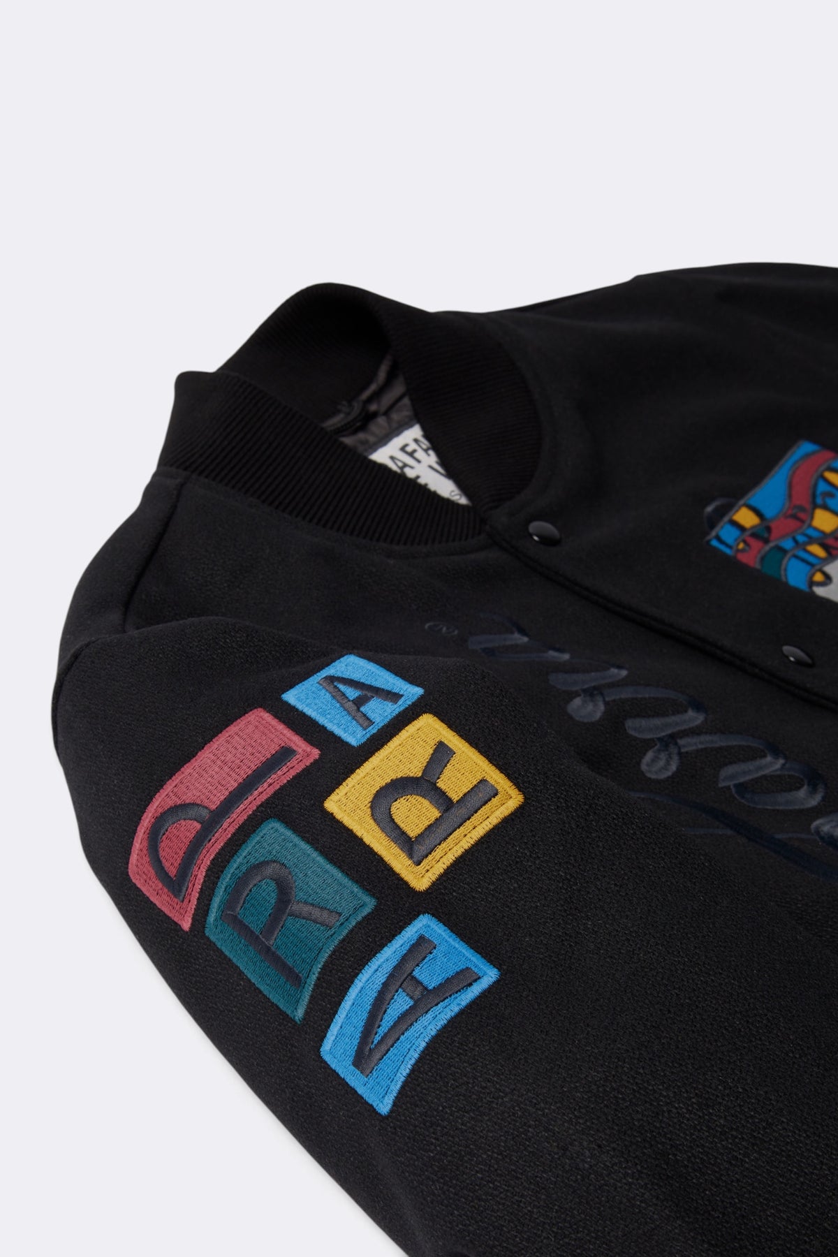 BY PARRA All The Best Varsity Jacket Black | Edgar Bdx
