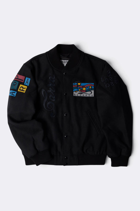 BY PARRA All The Best Varsity Jacket Black | Edgar Bdx