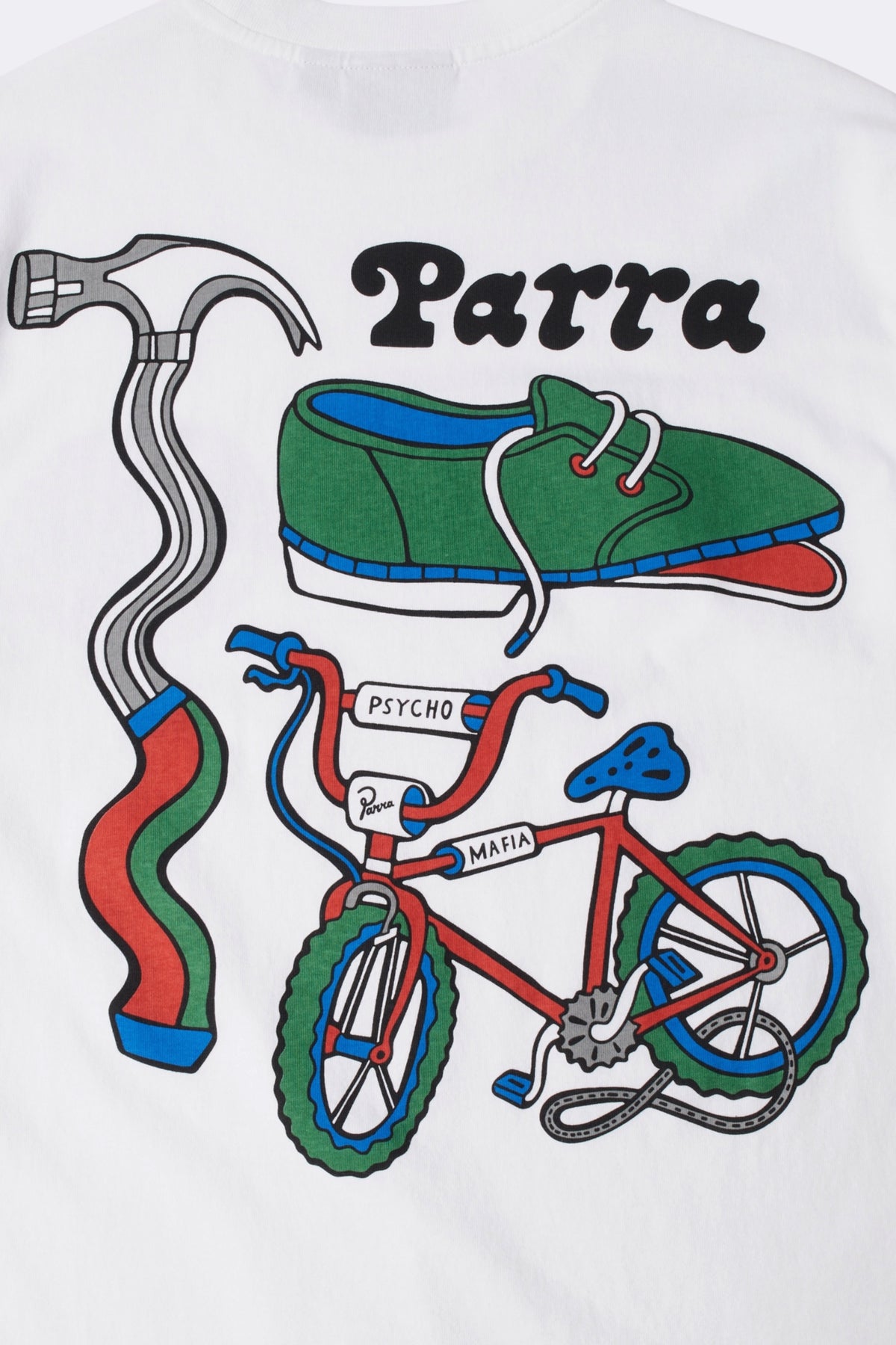 BY PARRA Bike Hammer Long Sleeve T-Shirt White | Edgar Bdx