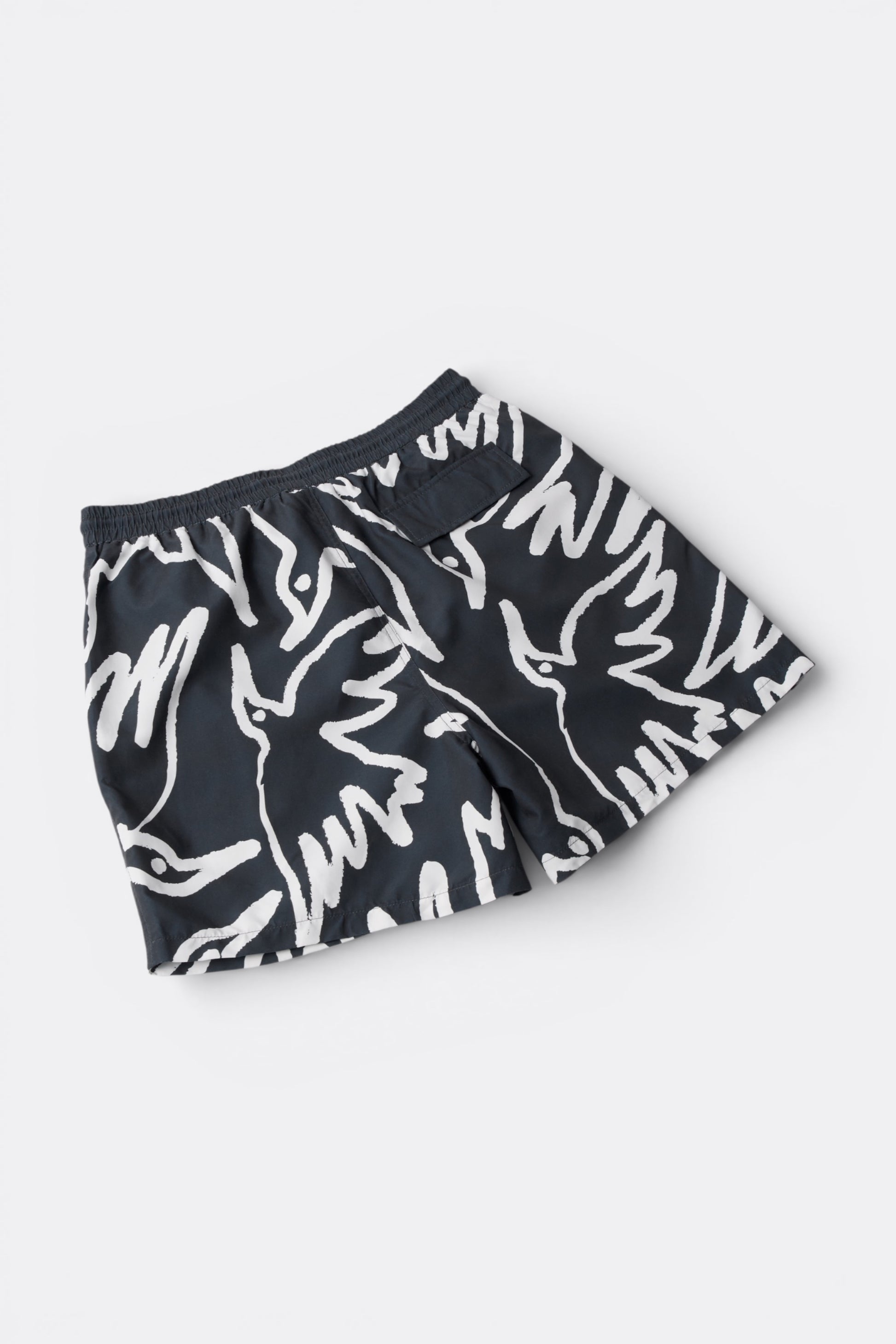 By Parra Birds Fly Free Swim Short Black | Short de Bain Imprimé | Edgar Bdx