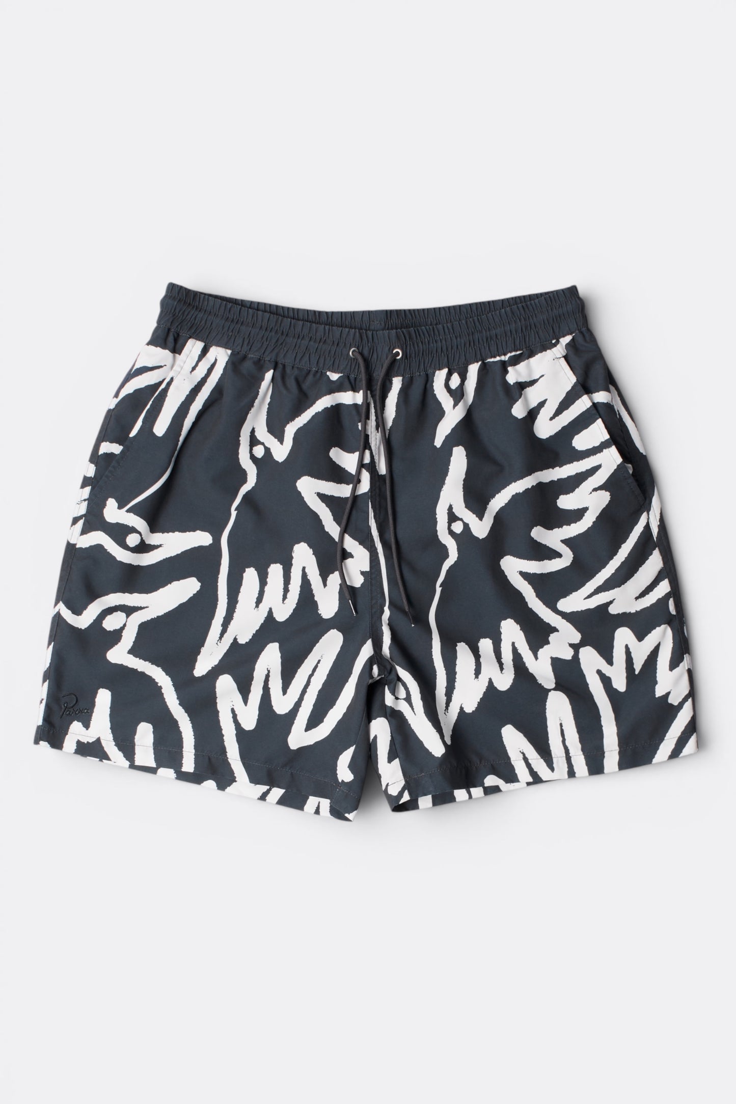 By Parra Birds Fly Free Swim Short Black | Short de Bain Imprimé | Edgar Bdx