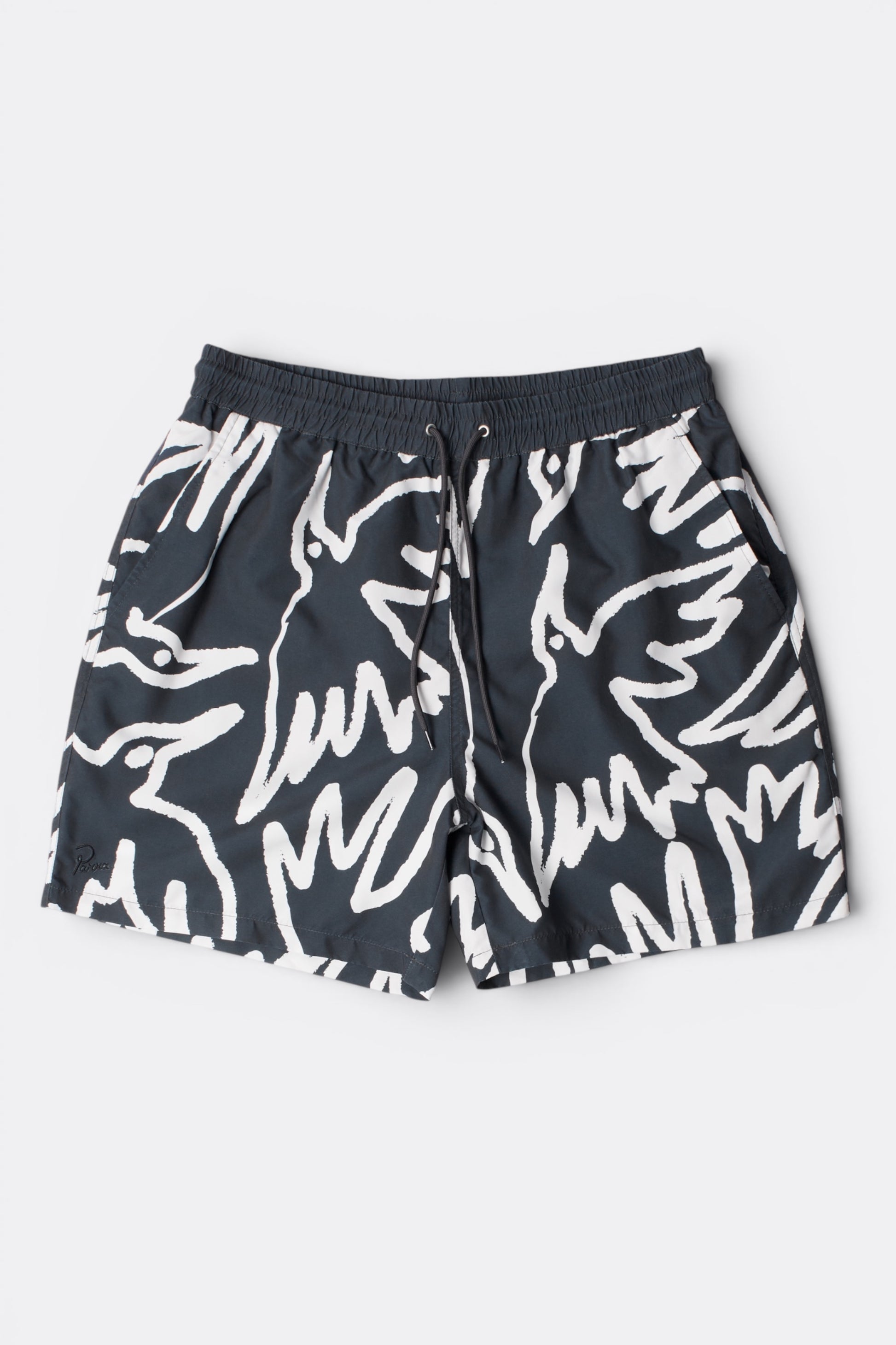 By Parra Birds Fly Free Swim Short Black | Short de Bain Imprimé | Edgar Bdx