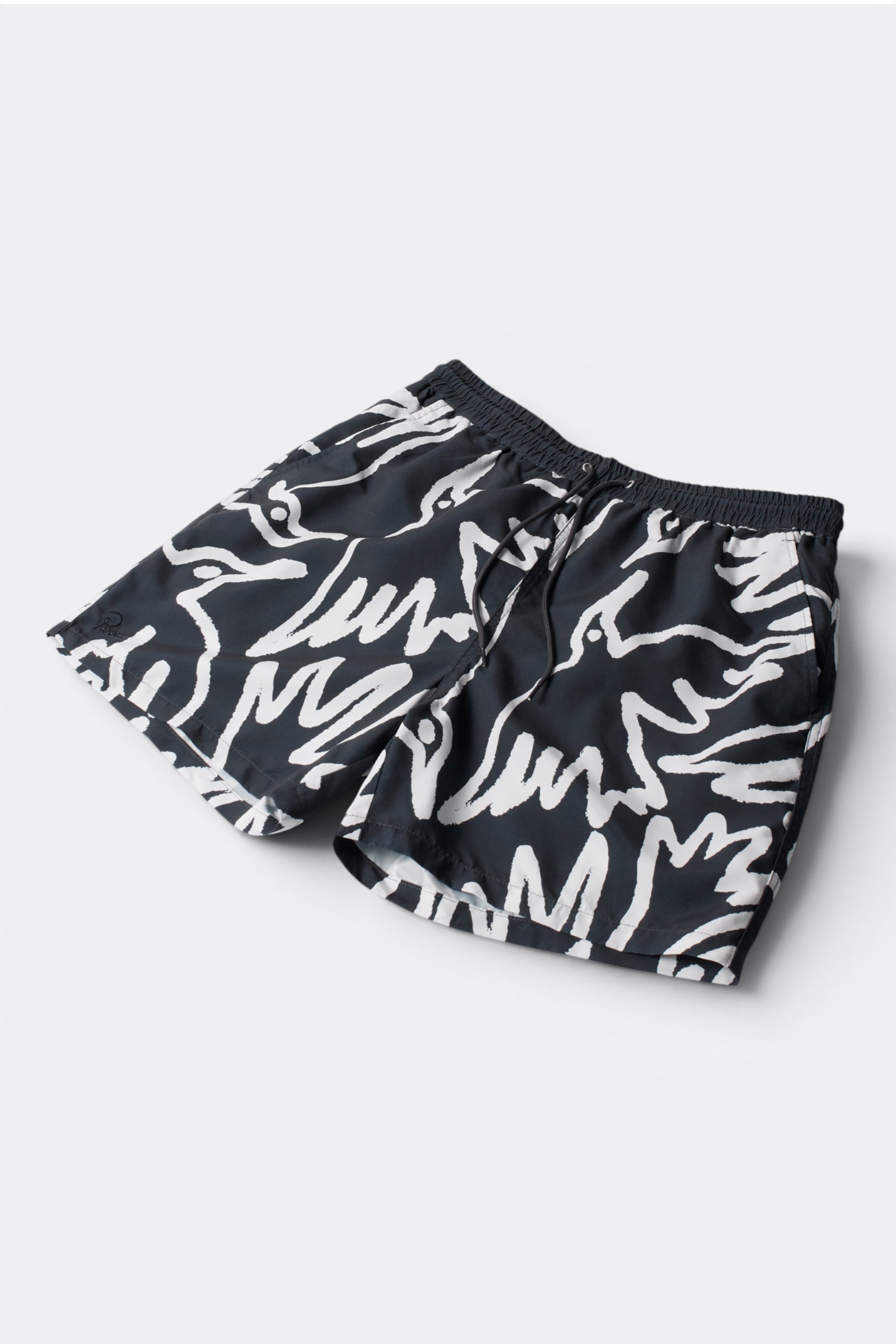 By Parra Birds Fly Free Swim Short Black | Short de Bain Imprimé | Edgar Bdx