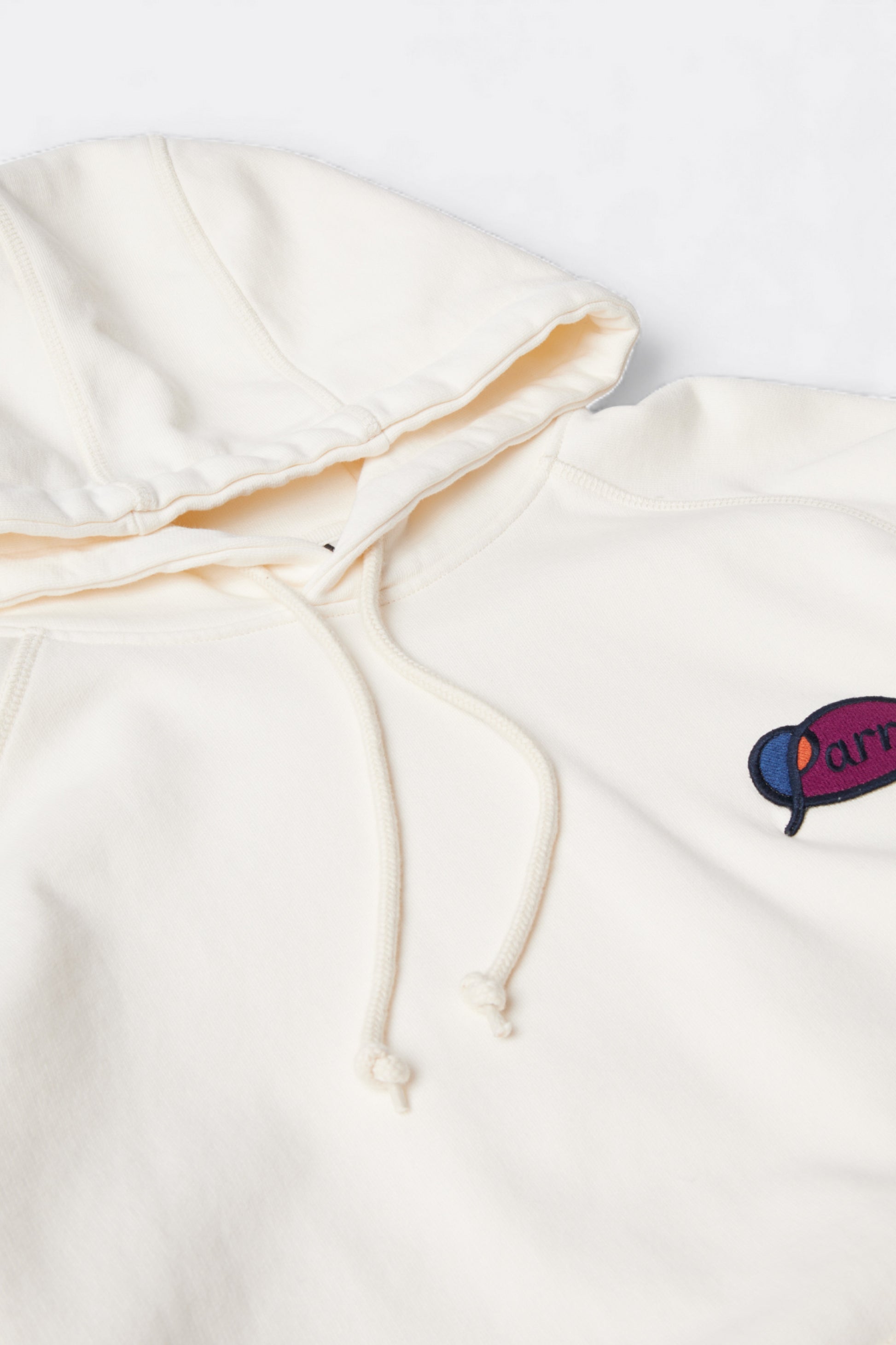 By Parra - Circled Script Logo Hooded Sweatshirt (Off White)