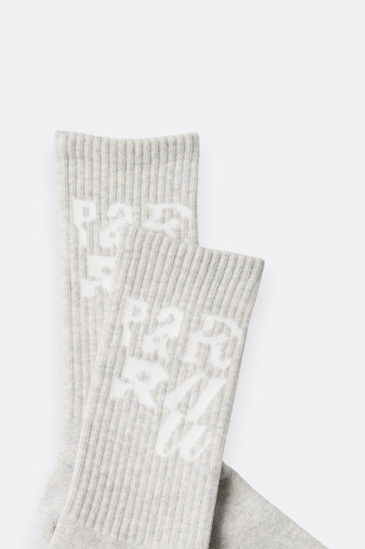 By Parra Error Logo Crew Socks Grey | Chaussettes Tricot Tokyo | Edgar Bdx