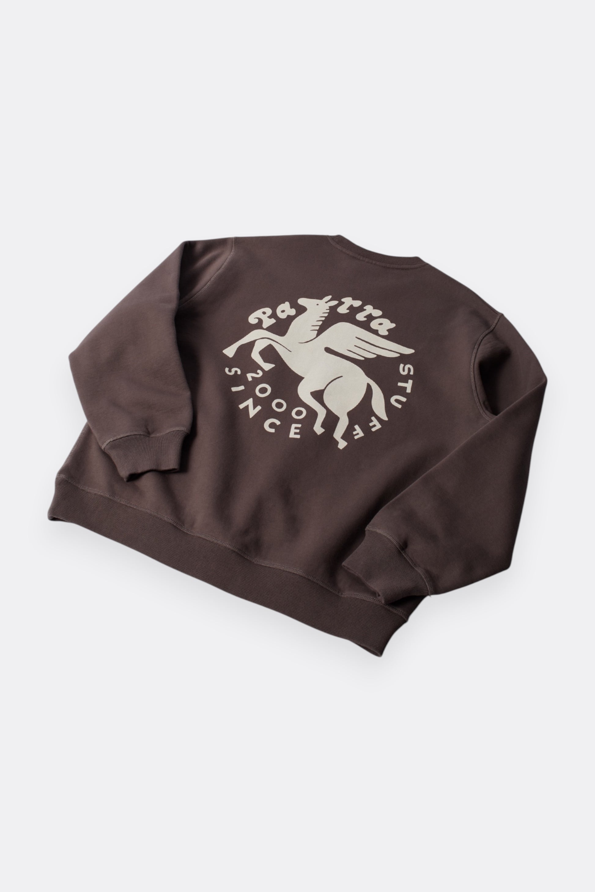 By Parra Gasoline Crew Neck Sweatshirt Brown | Sweat Col Rond Premium | Edgar Bdx