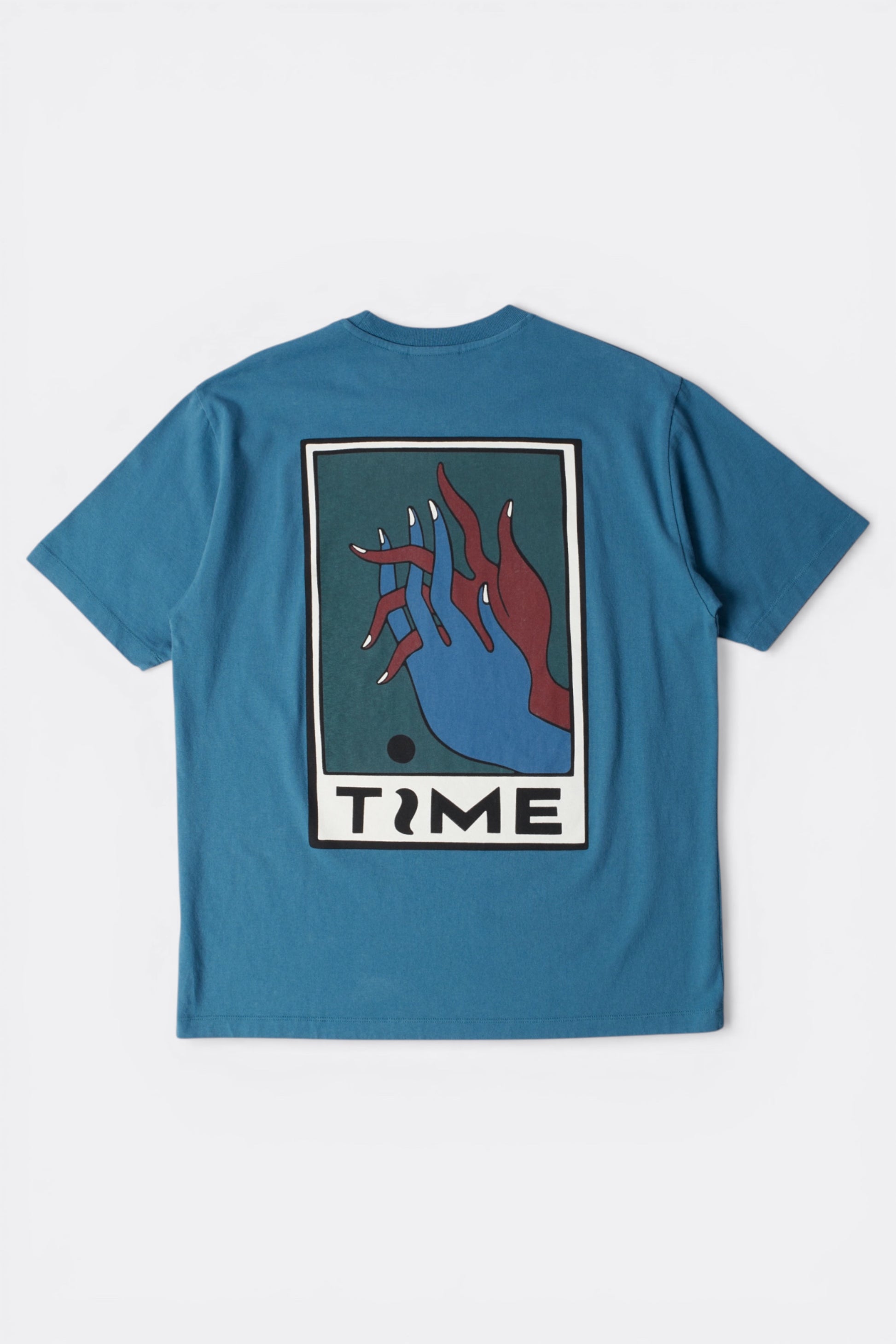 By Parra Hands Of Time T-Shirt Blue | T-Shirt Sérigraphie Premium | Edgar Bdx