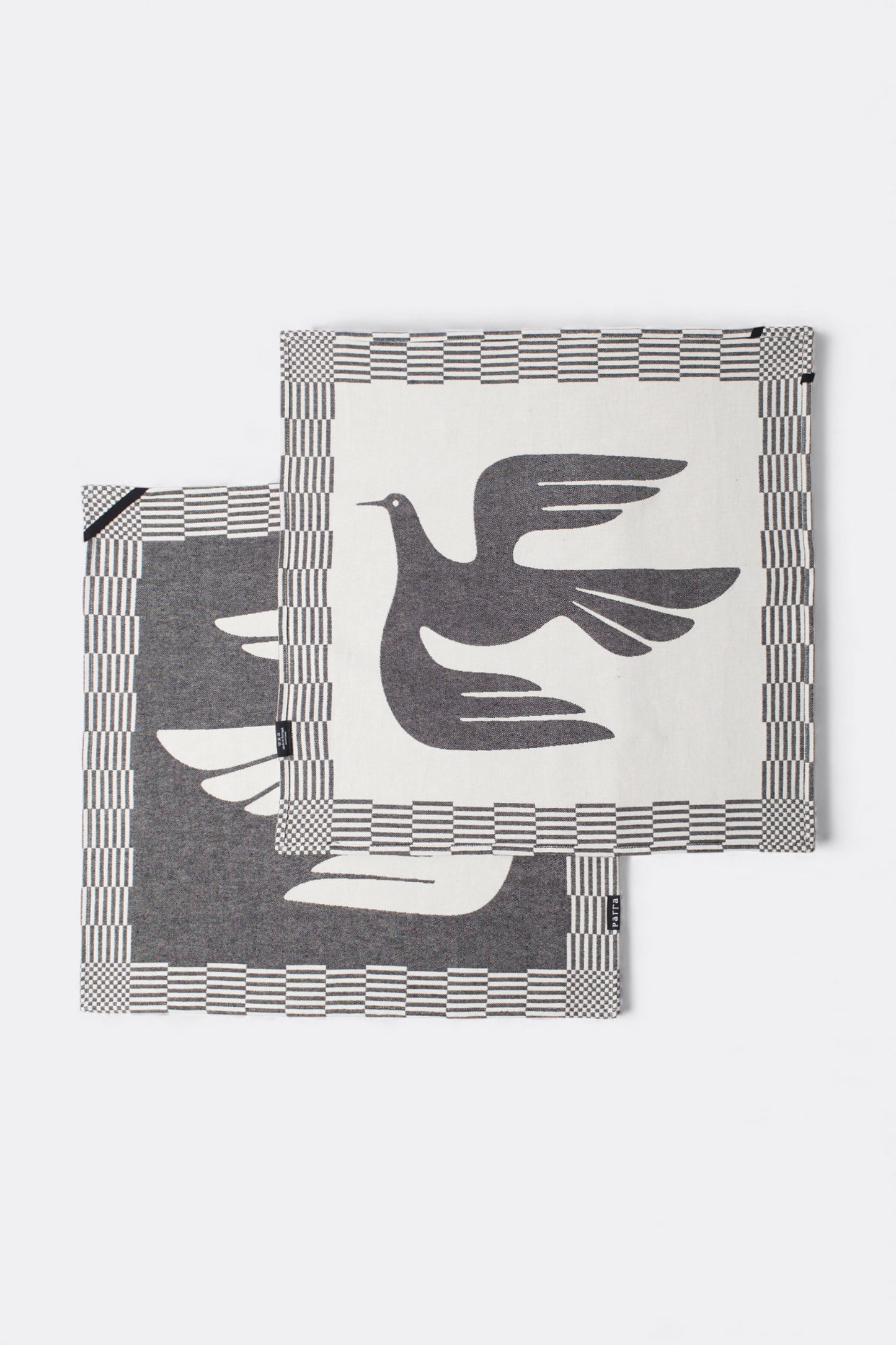 By Parra - Infinite Kitchen Bird Towel Set (Black)