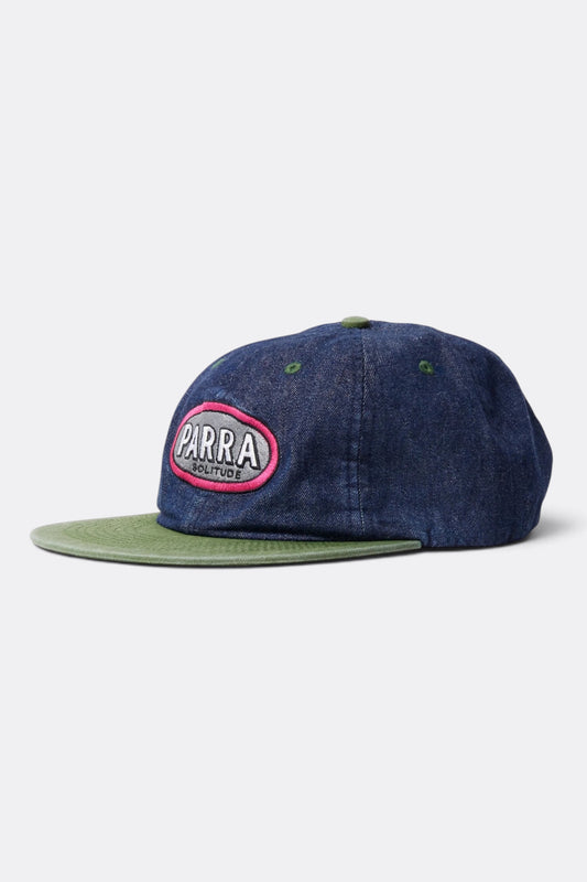 BY PARRA Lonely Key 6 Panel Hat Blue | Casquette Denim Brodée Californie | Edgar Bdx
