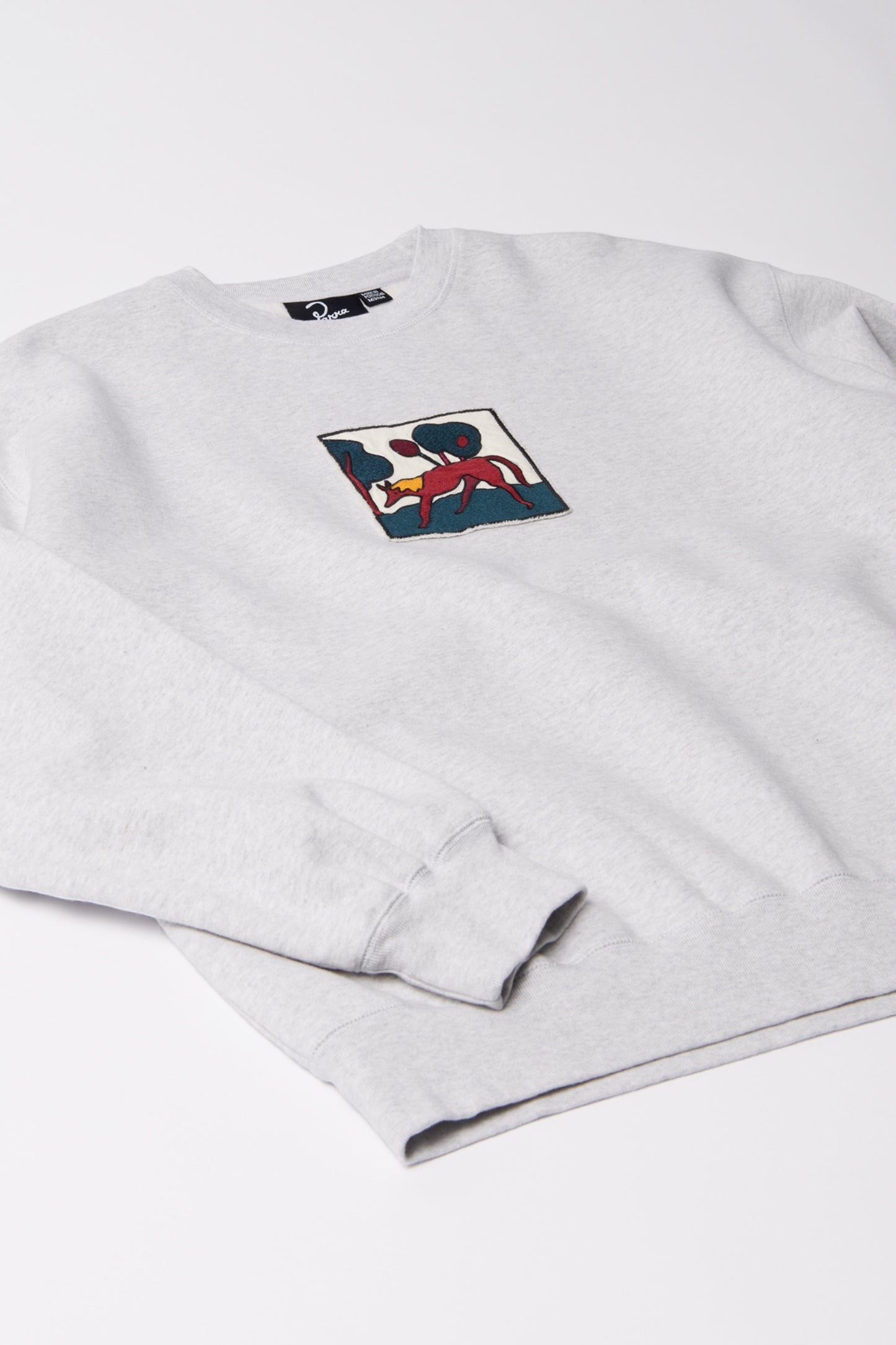 BY PARRA Long Lost Leg Crewneck Heather Grey | Sweatshirt Premium | Edgar Bdx