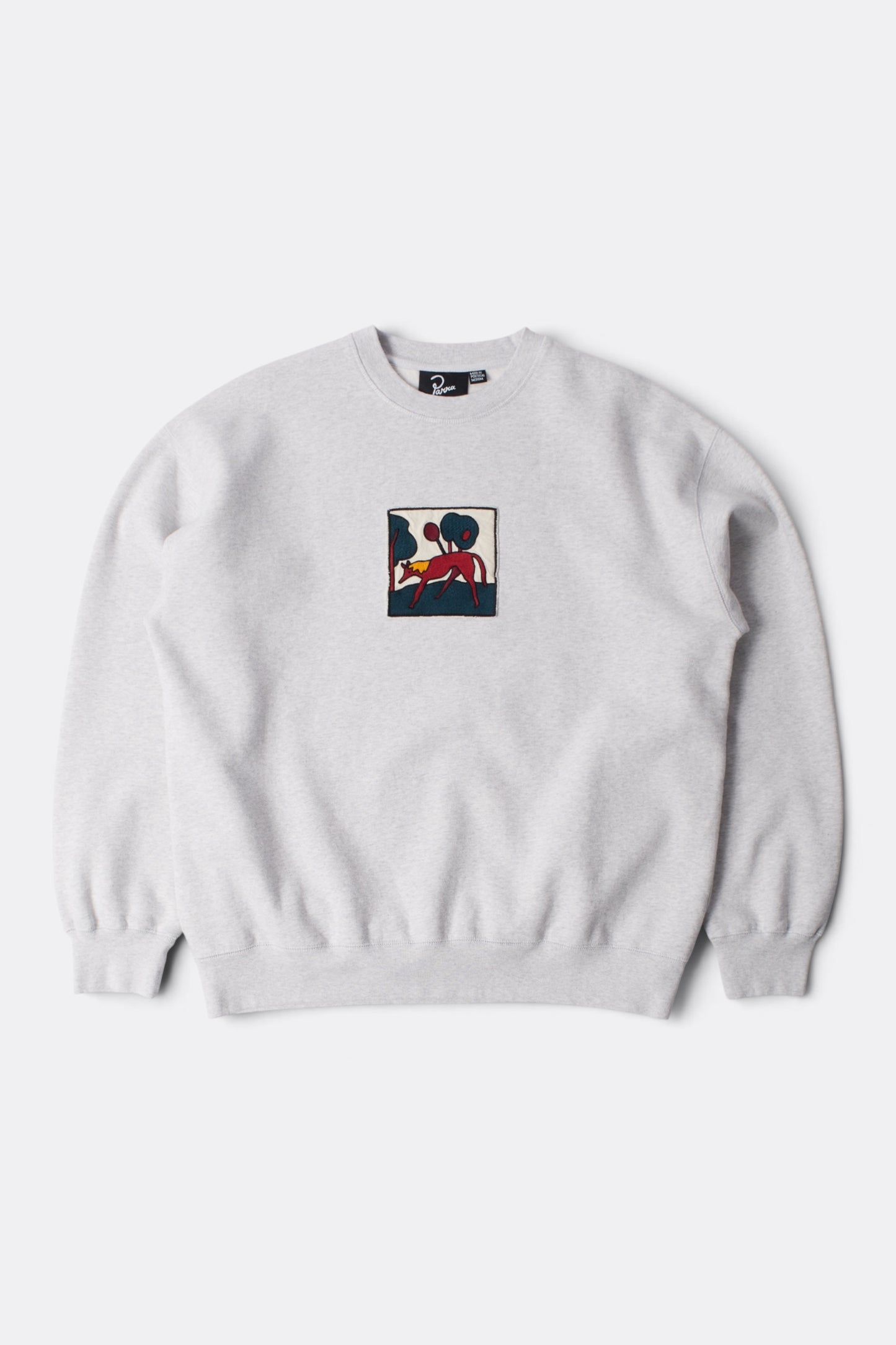 BY PARRA Long Lost Leg Crewneck Heather Grey | Sweatshirt Premium | Edgar Bdx