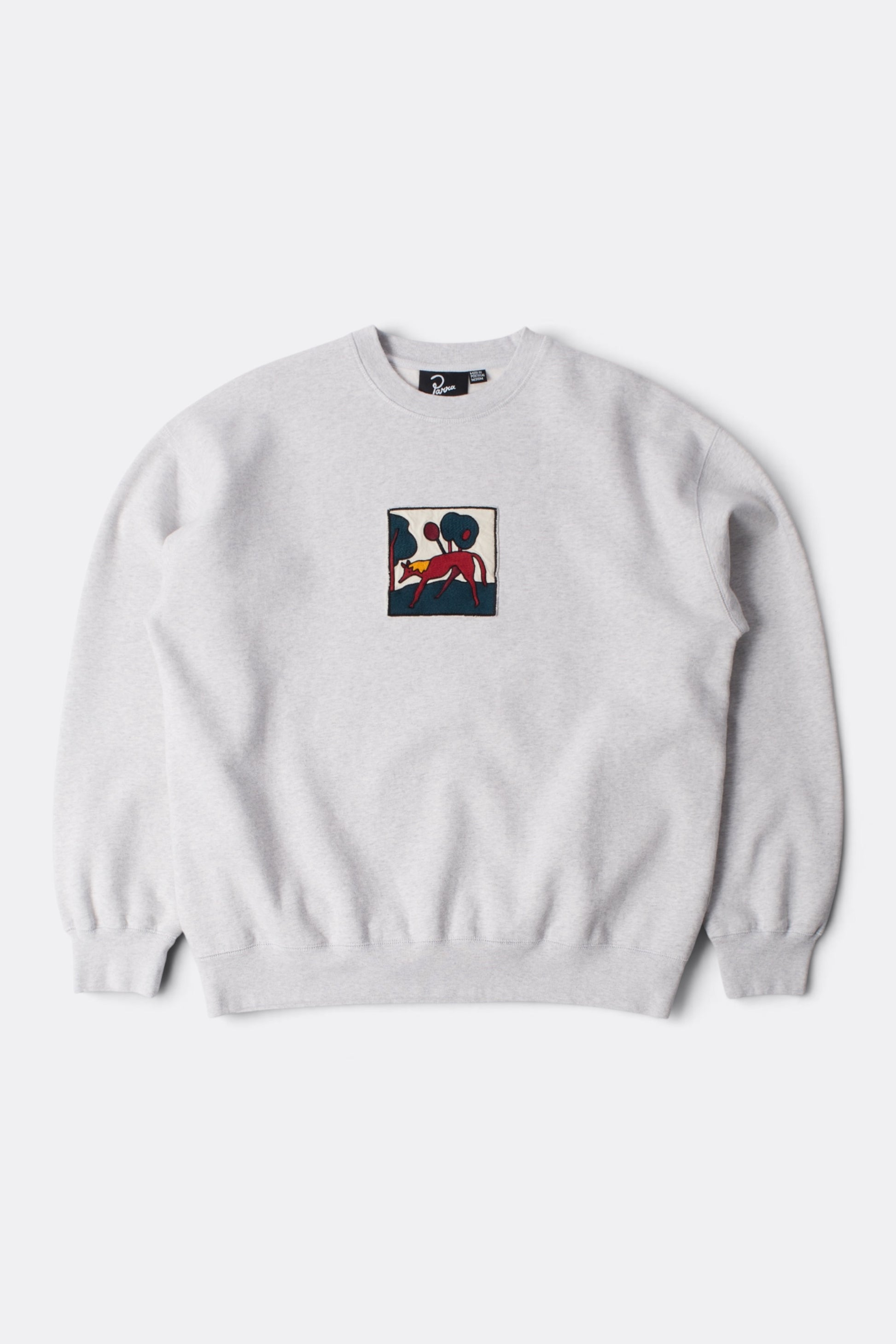 BY PARRA Long Lost Leg Crewneck Heather Grey | Sweatshirt Premium | Edgar Bdx