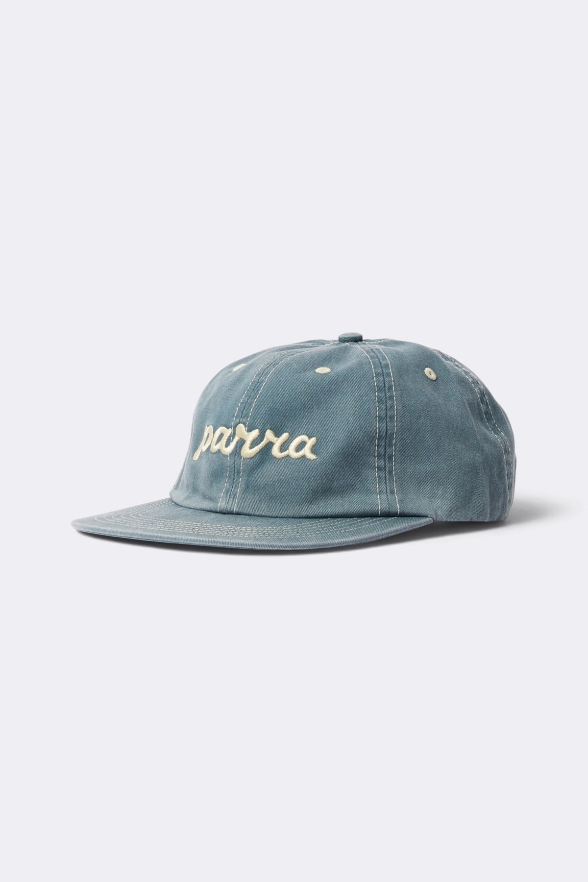 BY PARRA Lowercase Script Logo 6 Panel Hat Blue | Edgar Bdx