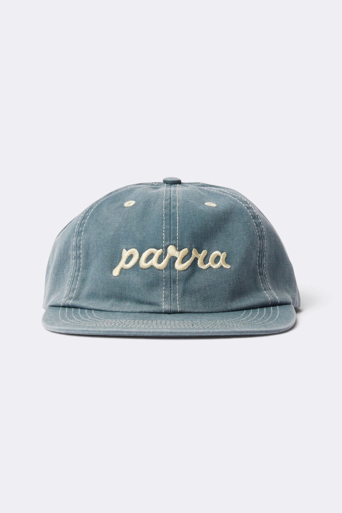 BY PARRA Lowercase Script Logo 6 Panel Hat Blue | Edgar Bdx