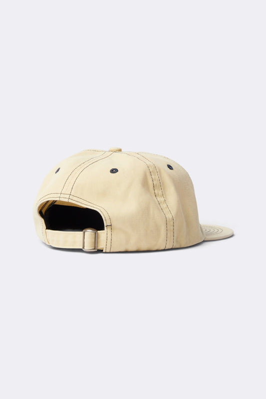 BY PARRA Lowercase Script Logo 6 Panel Hat Natural | Edgar Bdx
