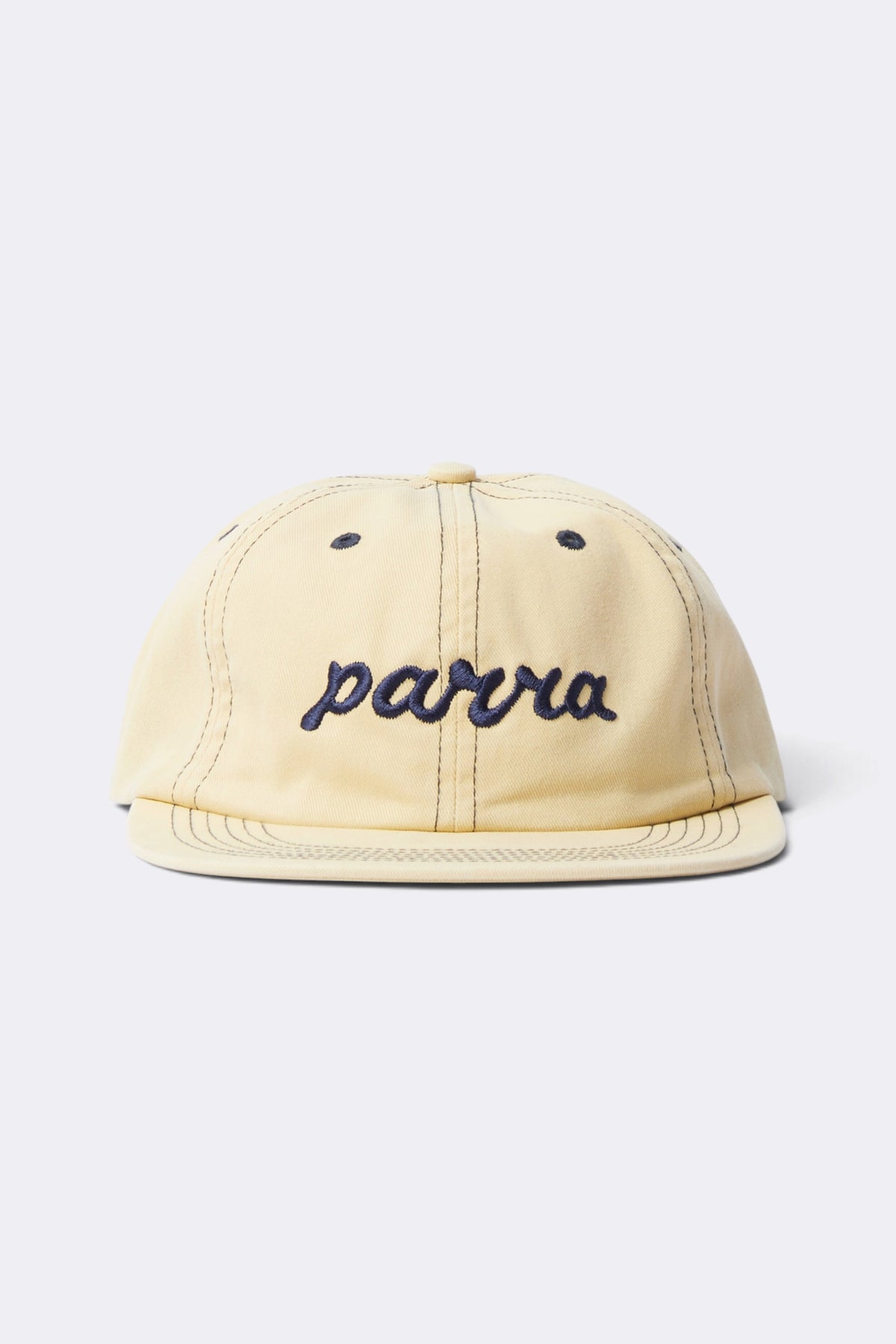 BY PARRA Lowercase Script Logo 6 Panel Hat Natural | Edgar Bdx