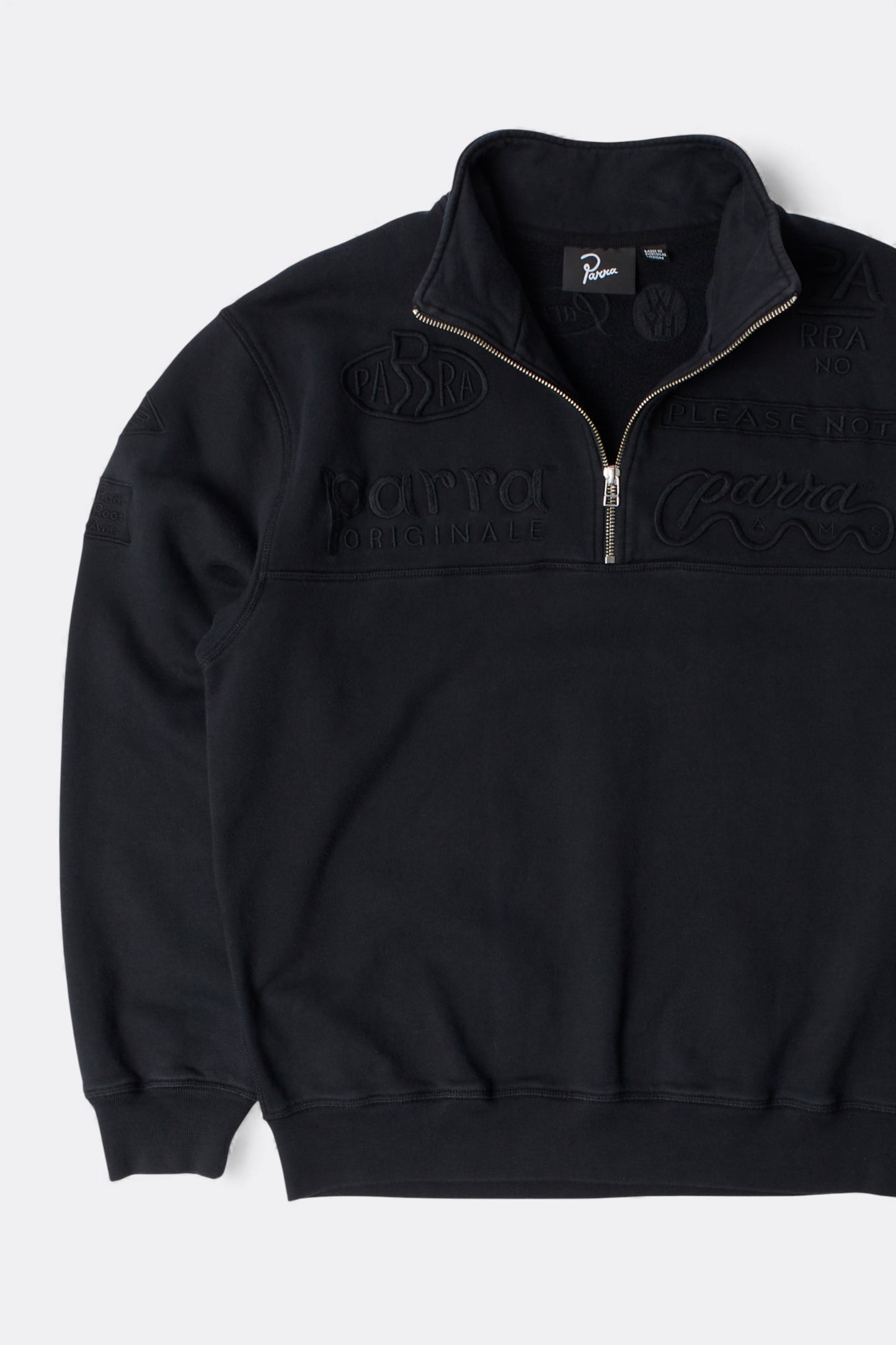By Parra - Media Training Quarter Zip Pullover (Black)