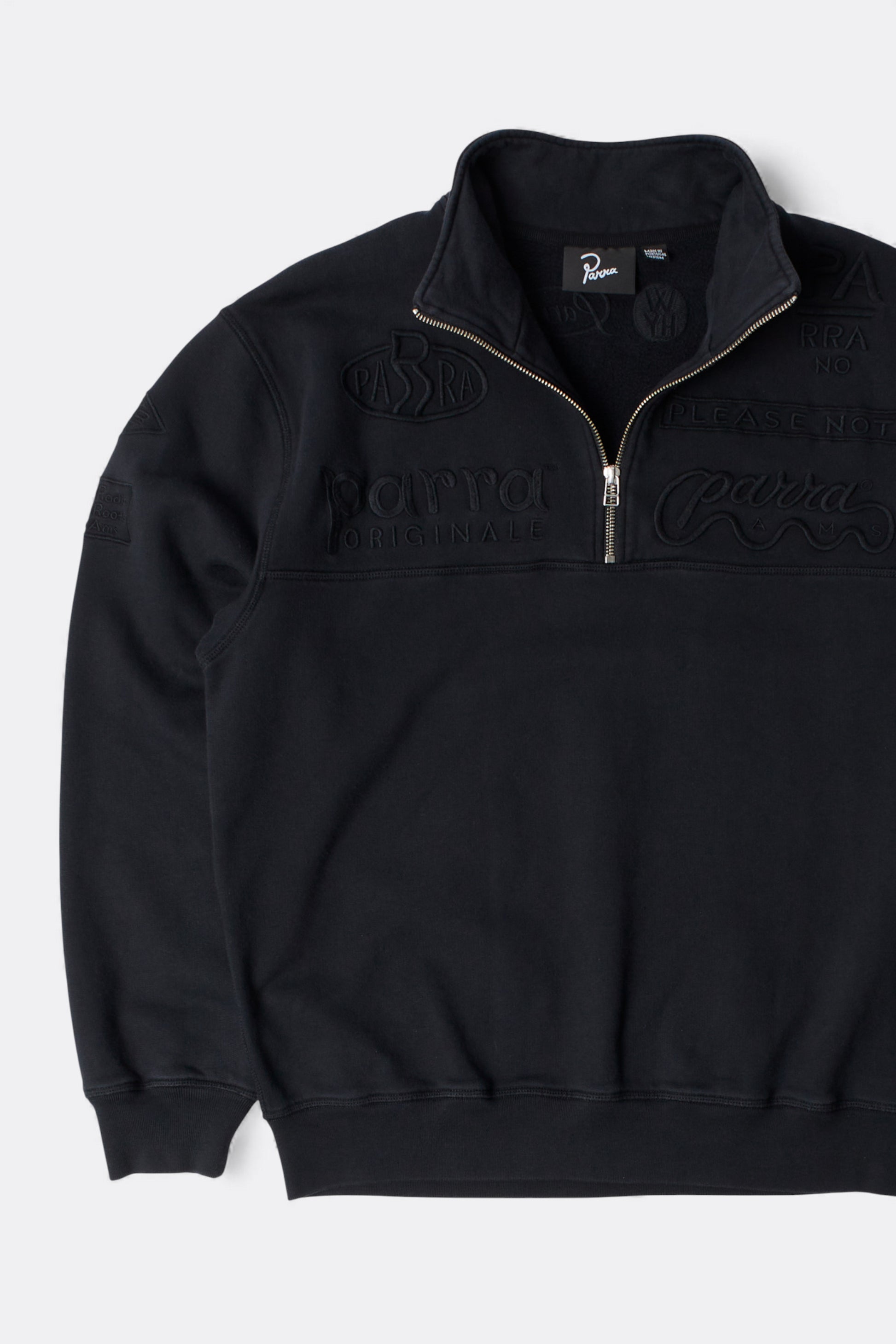 By Parra - Media Training Quarter Zip Pullover (Black)