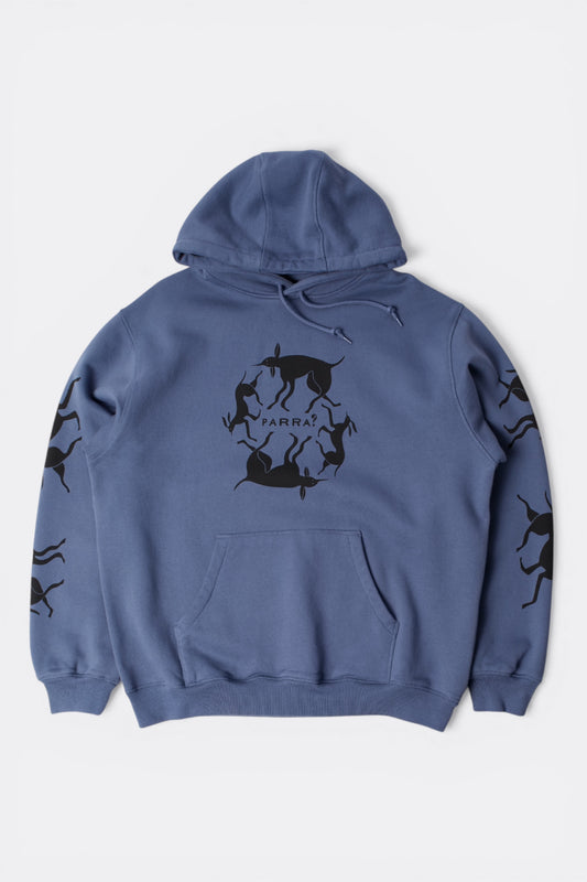 By Parra Non Grand Cafe Hooded Sweatshirt Blue | Sweat Capuche Premium | Edgar Bdx