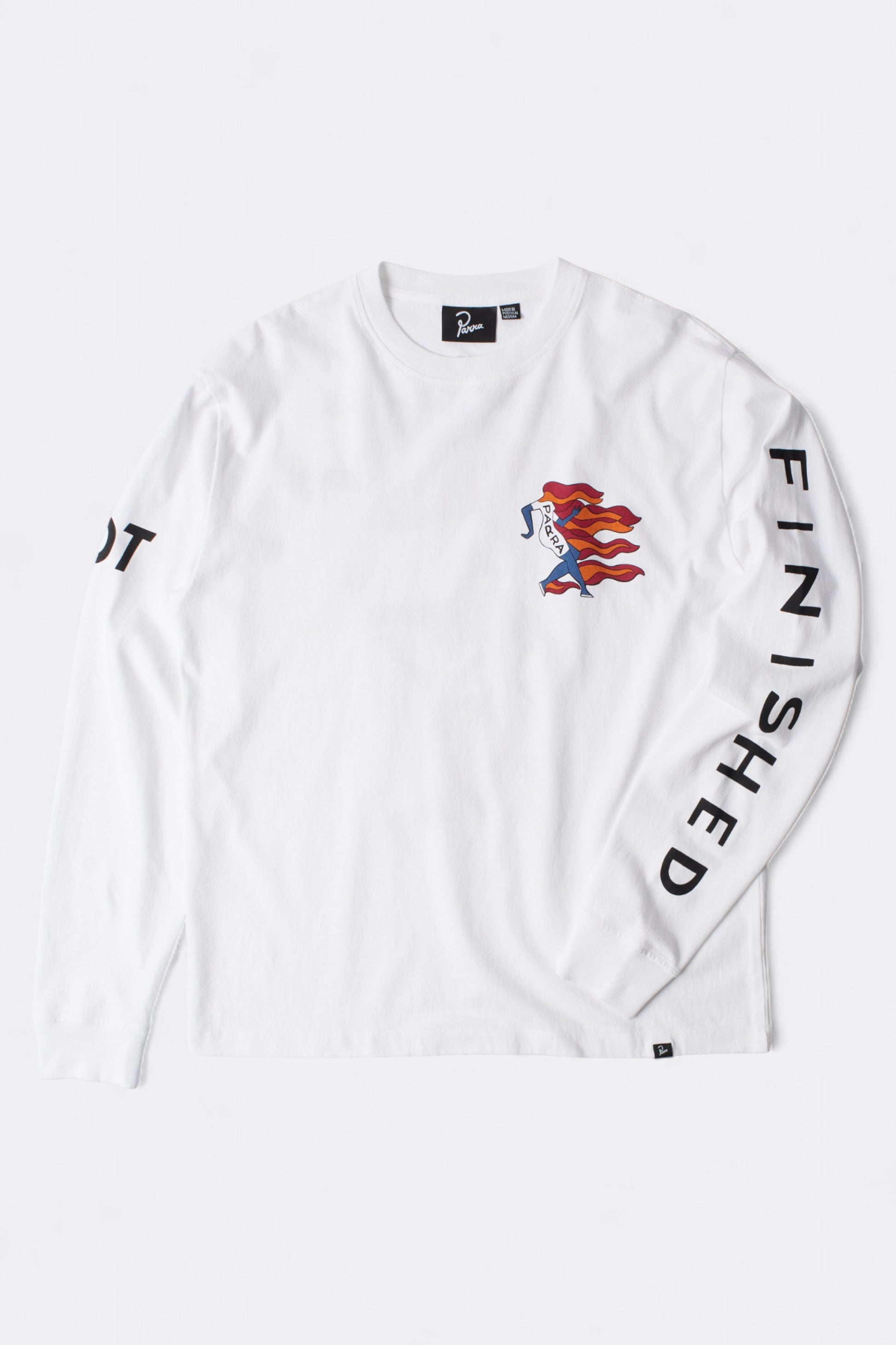 By Parra - Not Finished Long Sleeve T-Shirt (White)