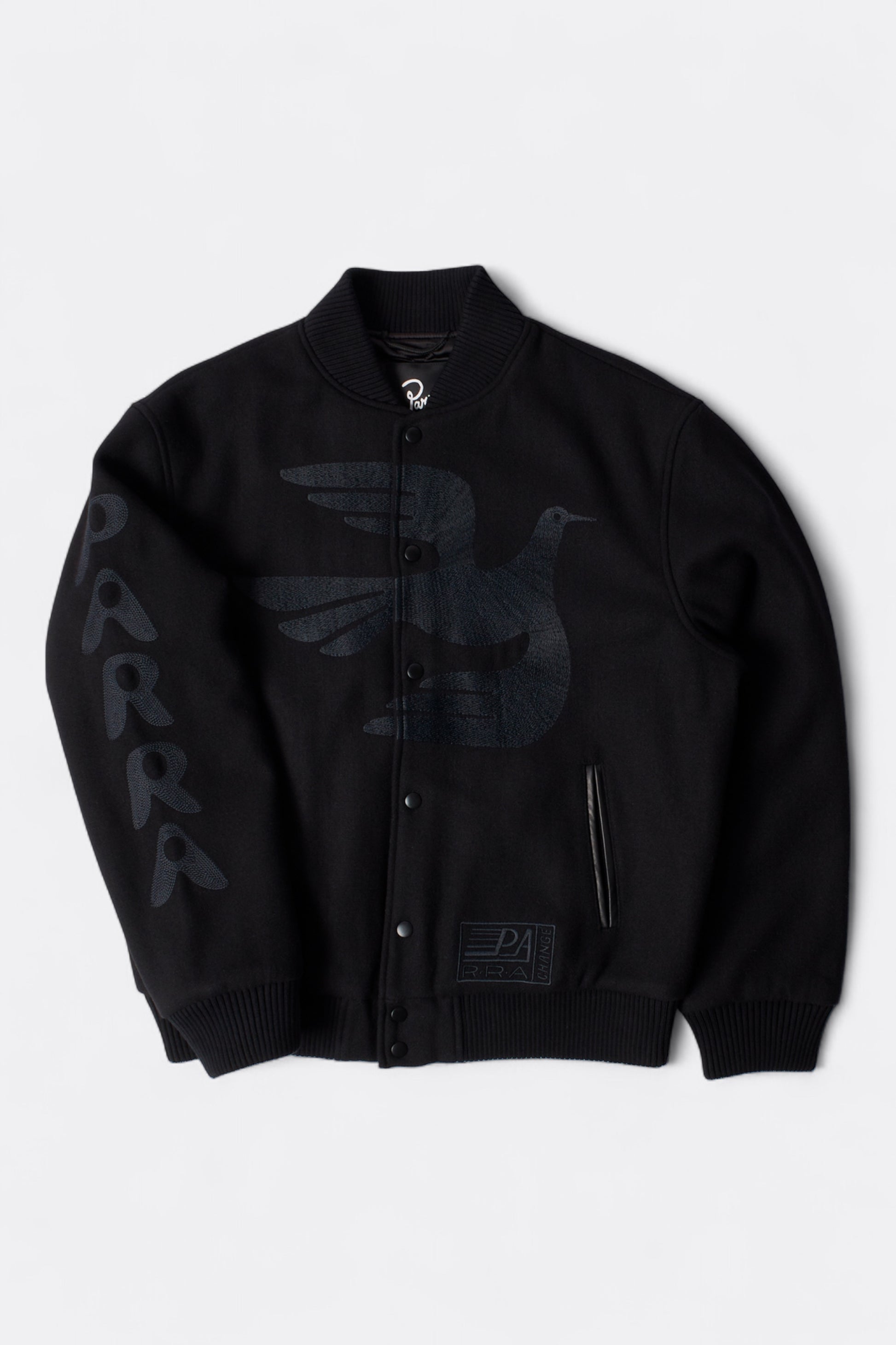 By Parra - Not Movie Quality Varsity Jacket (Black)