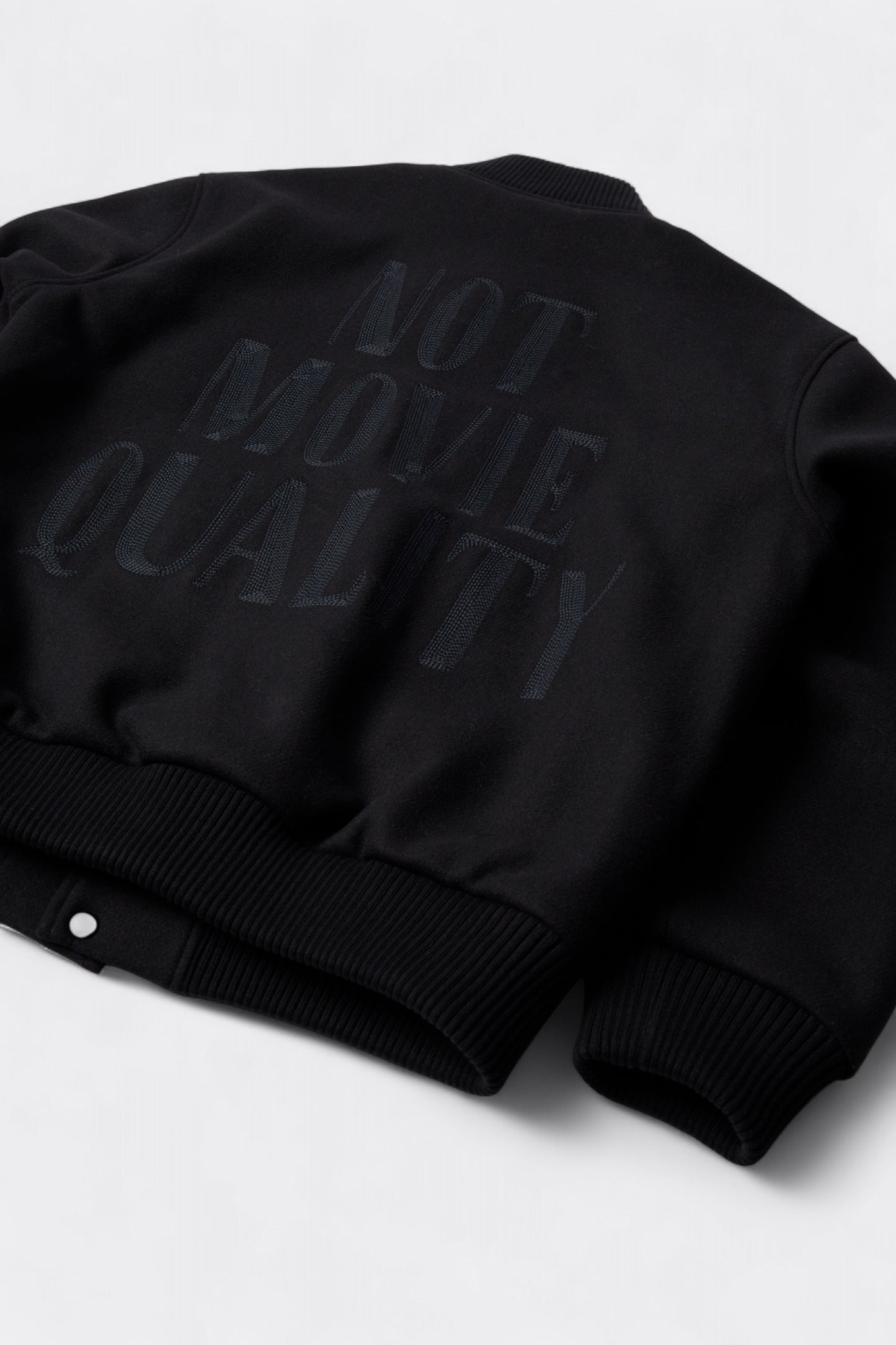 By Parra - Not Movie Quality Varsity Jacket (Black)