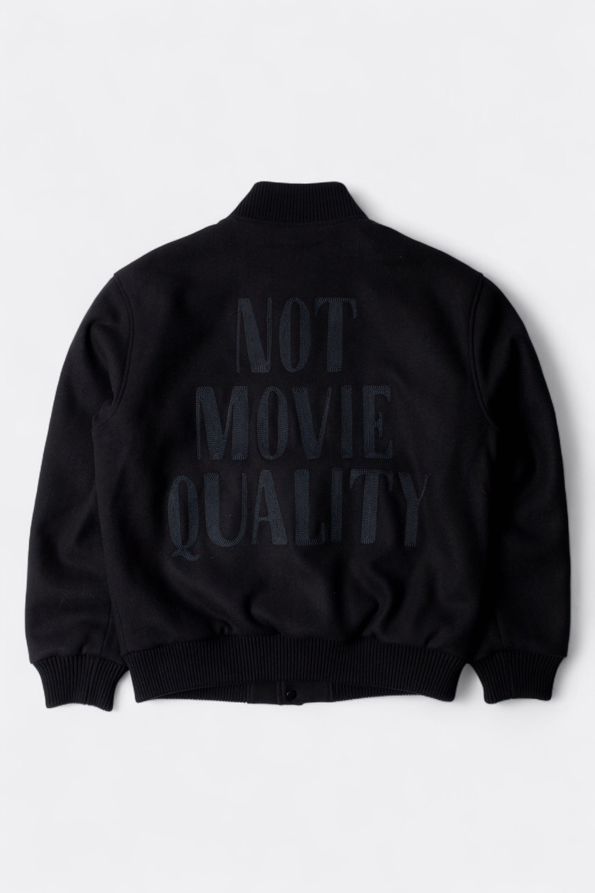 By Parra - Not Movie Quality Varsity Jacket (Black)