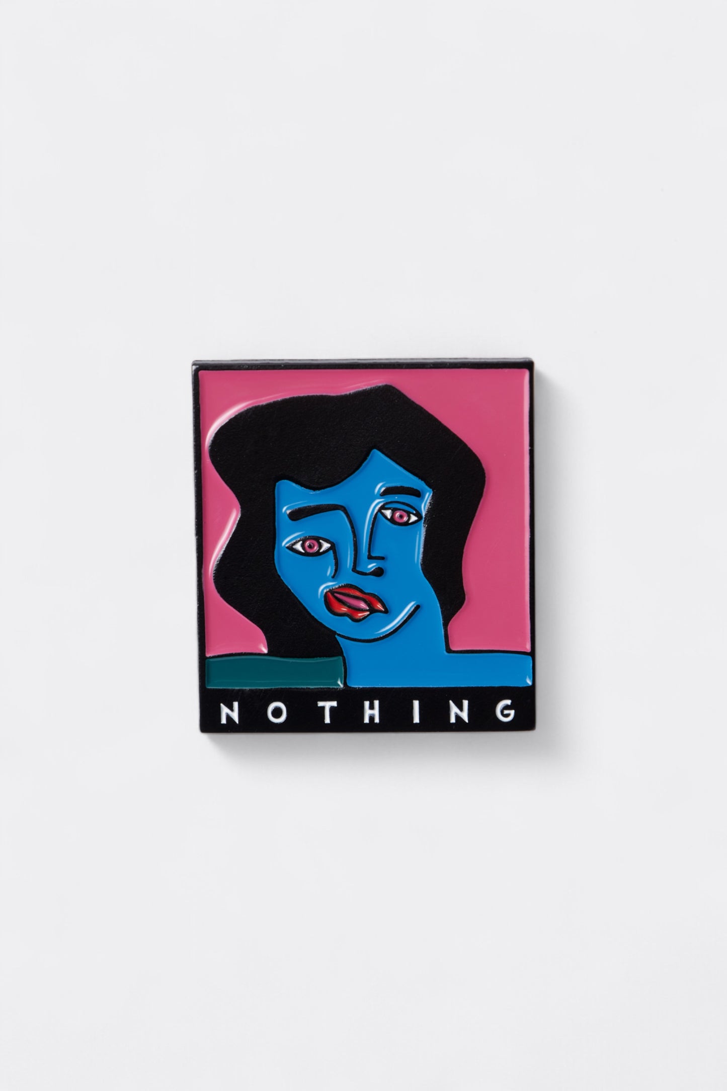 By Parra - Nothing Face Enamel Pin (Pink)