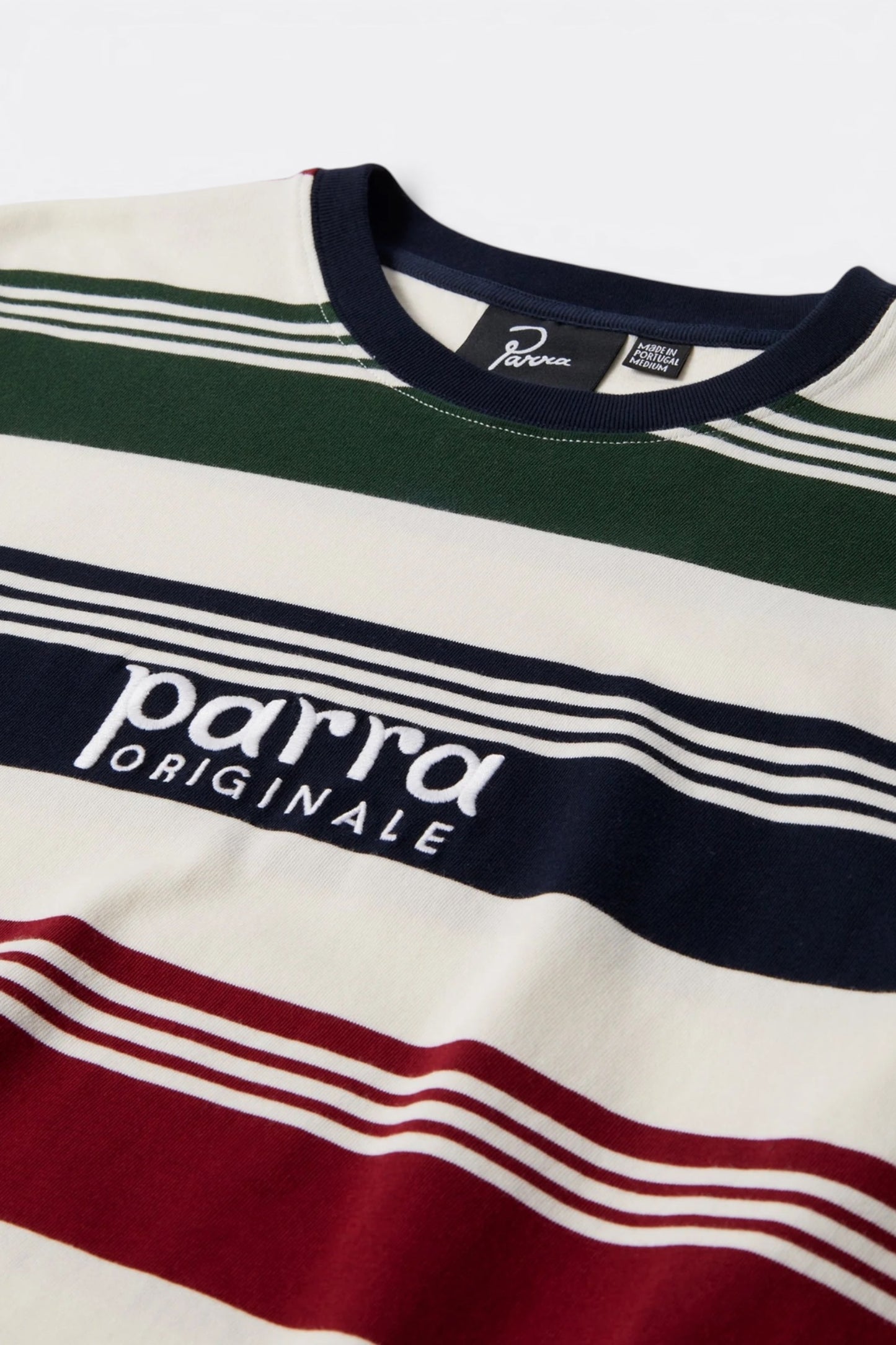 BY PARRA Original Stripe Long Sleeve T-Shirt Pine Green | T-Shirt Coton Rayé | Edgar Bdx