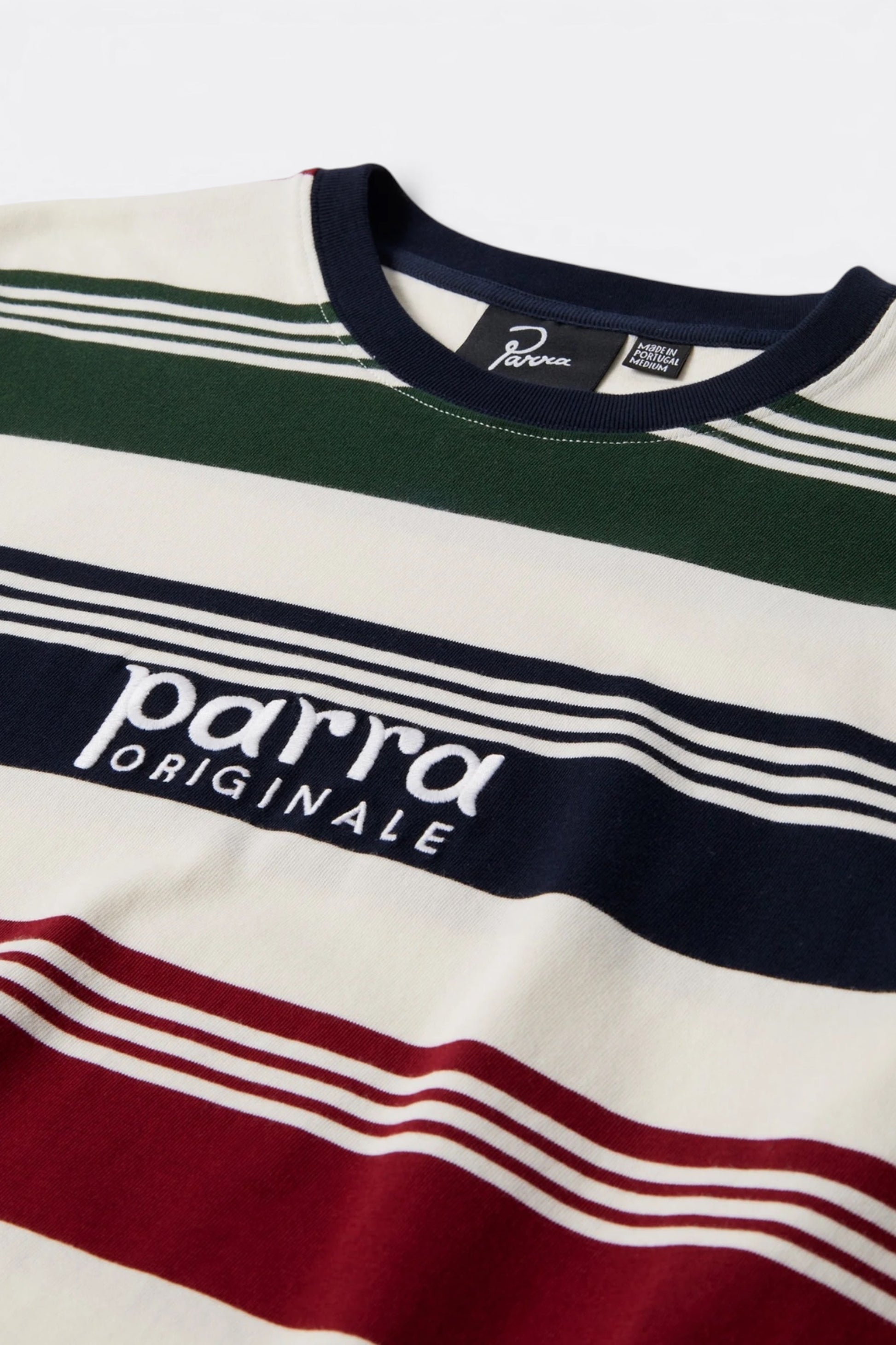 BY PARRA Original Stripe Long Sleeve T-Shirt Pine Green | T-Shirt Coton Rayé | Edgar Bdx