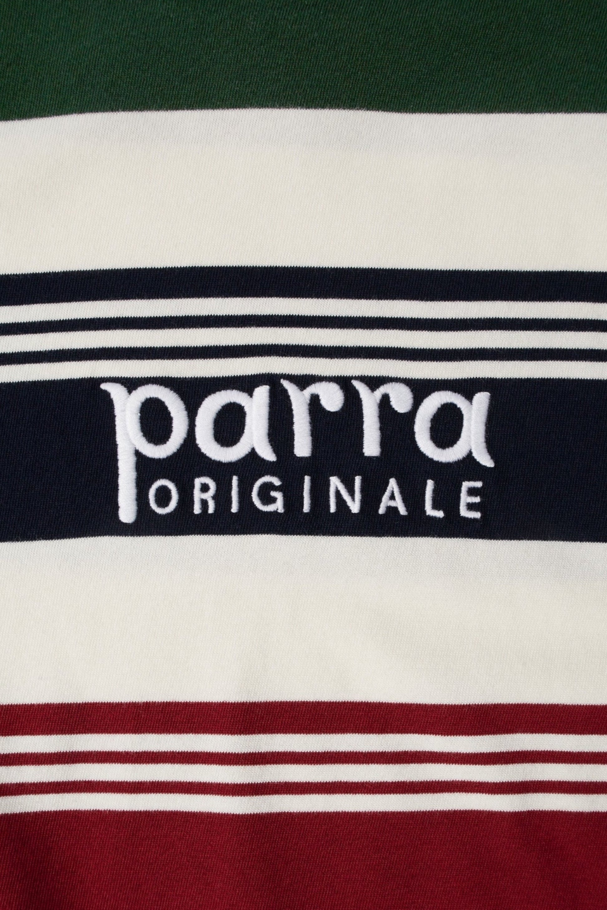 BY PARRA Original Stripe Long Sleeve T-Shirt Pine Green | T-Shirt Coton Rayé | Edgar Bdx