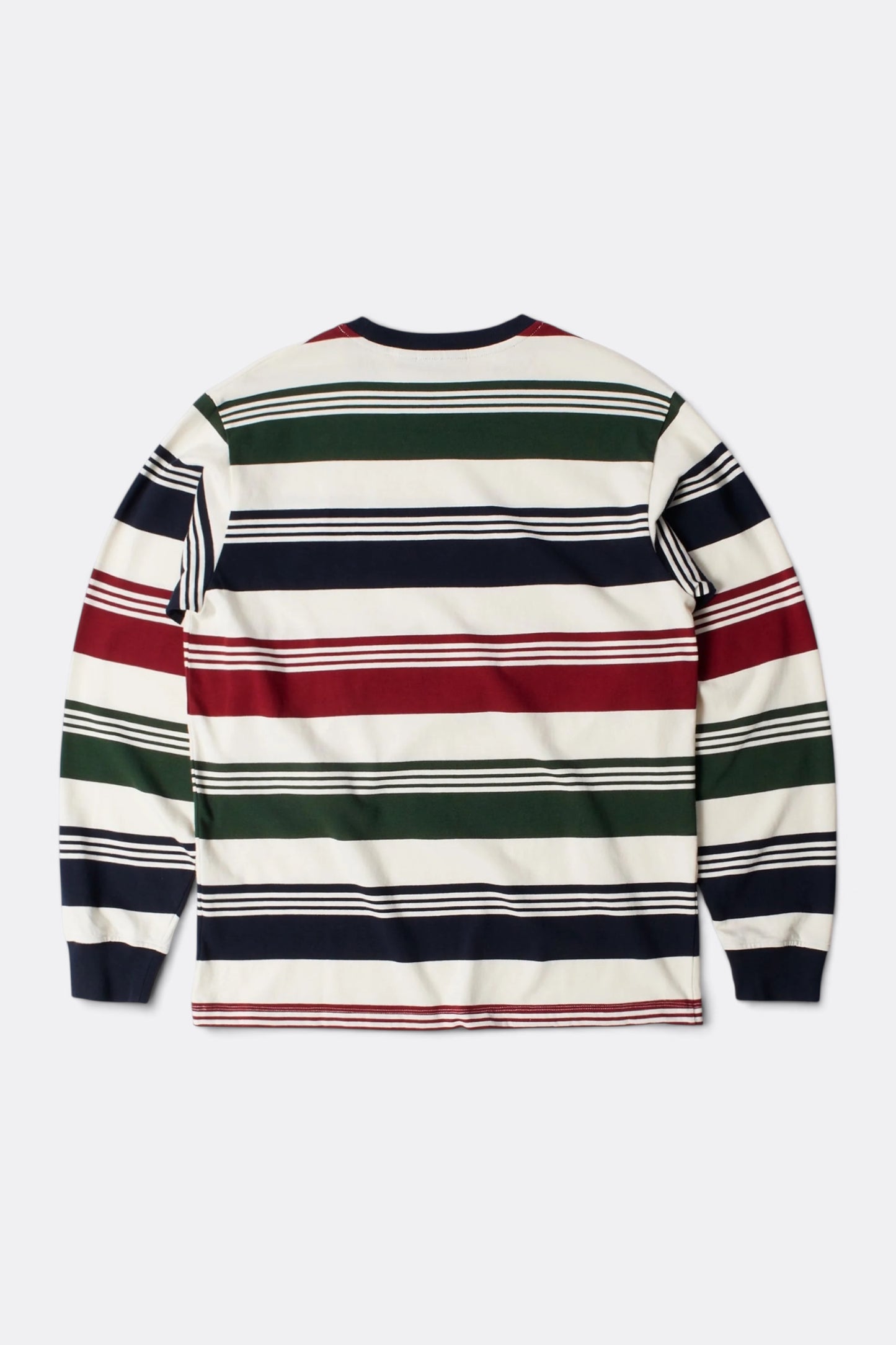 BY PARRA Original Stripe Long Sleeve T-Shirt Pine Green | T-Shirt Coton Rayé | Edgar Bdx