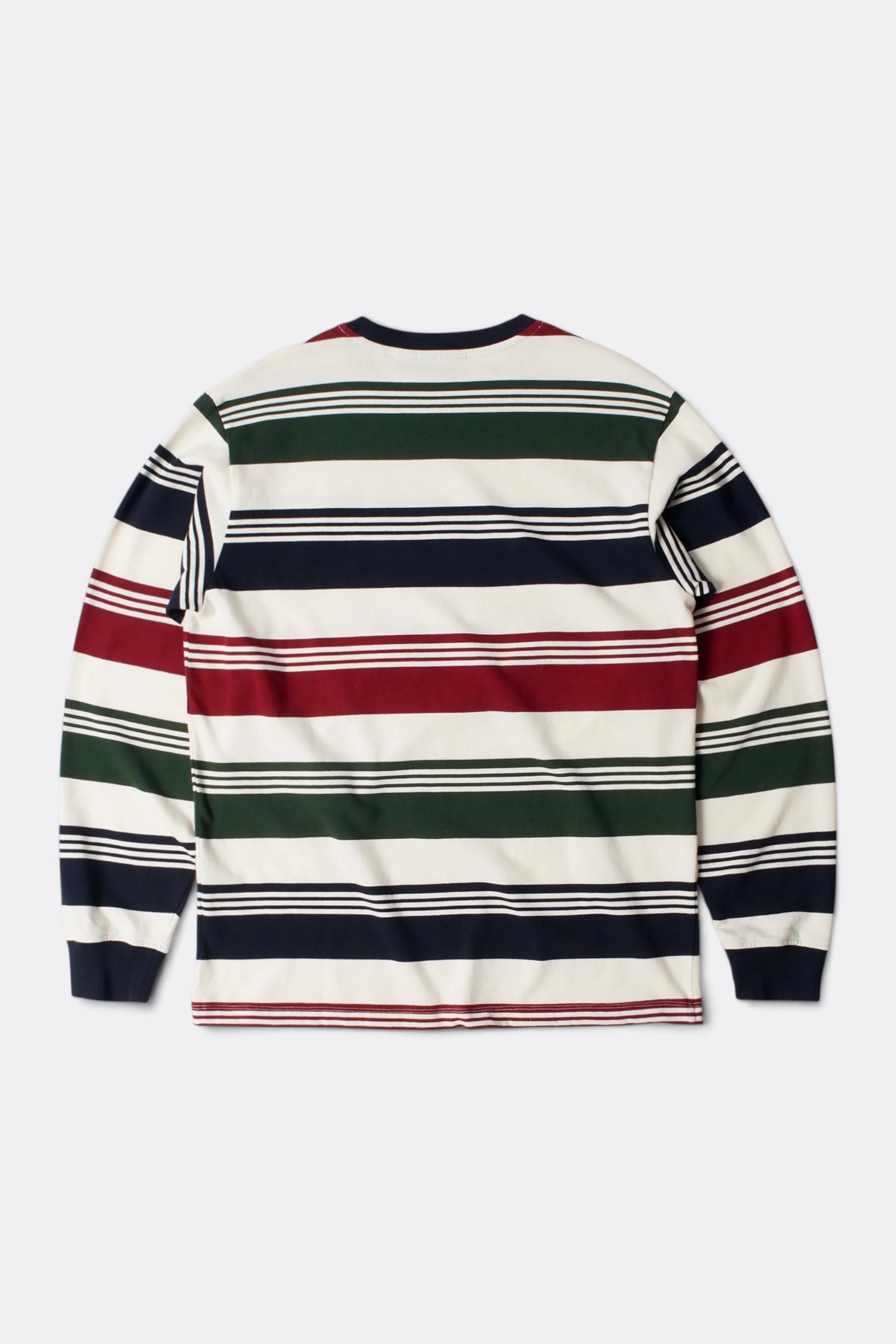 BY PARRA Original Stripe Long Sleeve T-Shirt Pine Green | T-Shirt Coton Rayé | Edgar Bdx