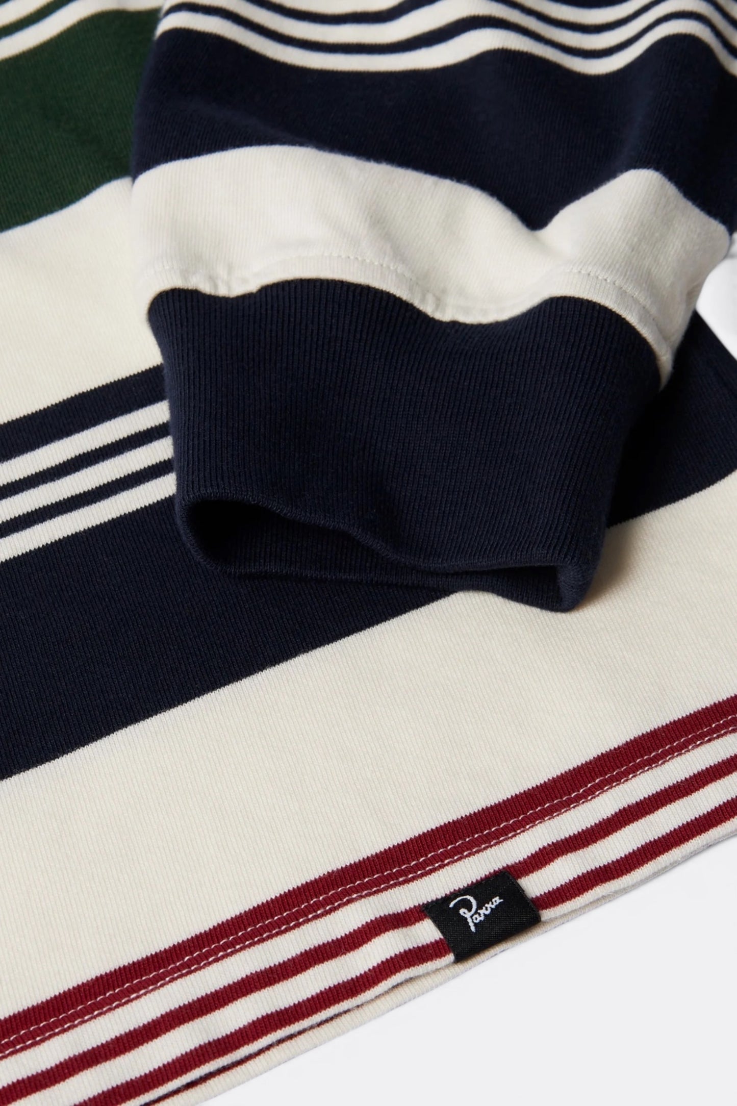 BY PARRA Original Stripe Long Sleeve T-Shirt Pine Green | T-Shirt Coton Rayé | Edgar Bdx
