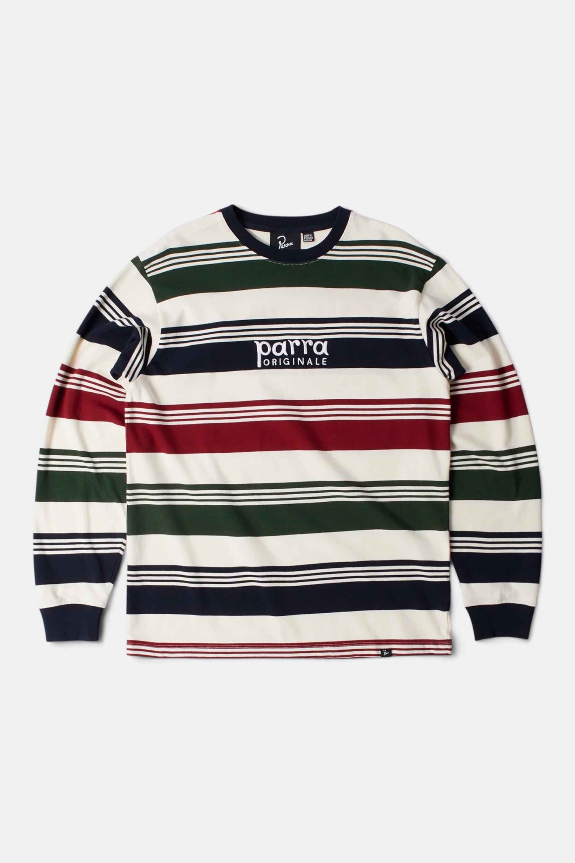 BY PARRA Original Stripe Long Sleeve T-Shirt Pine Green | T-Shirt Coton Rayé | Edgar Bdx