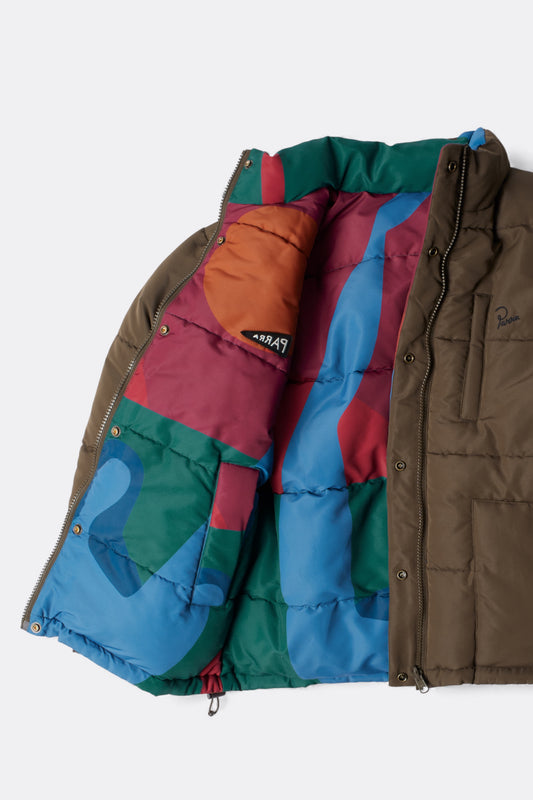 By Parra - Protect The Sun Reversible Puffer Jacket (Brown)