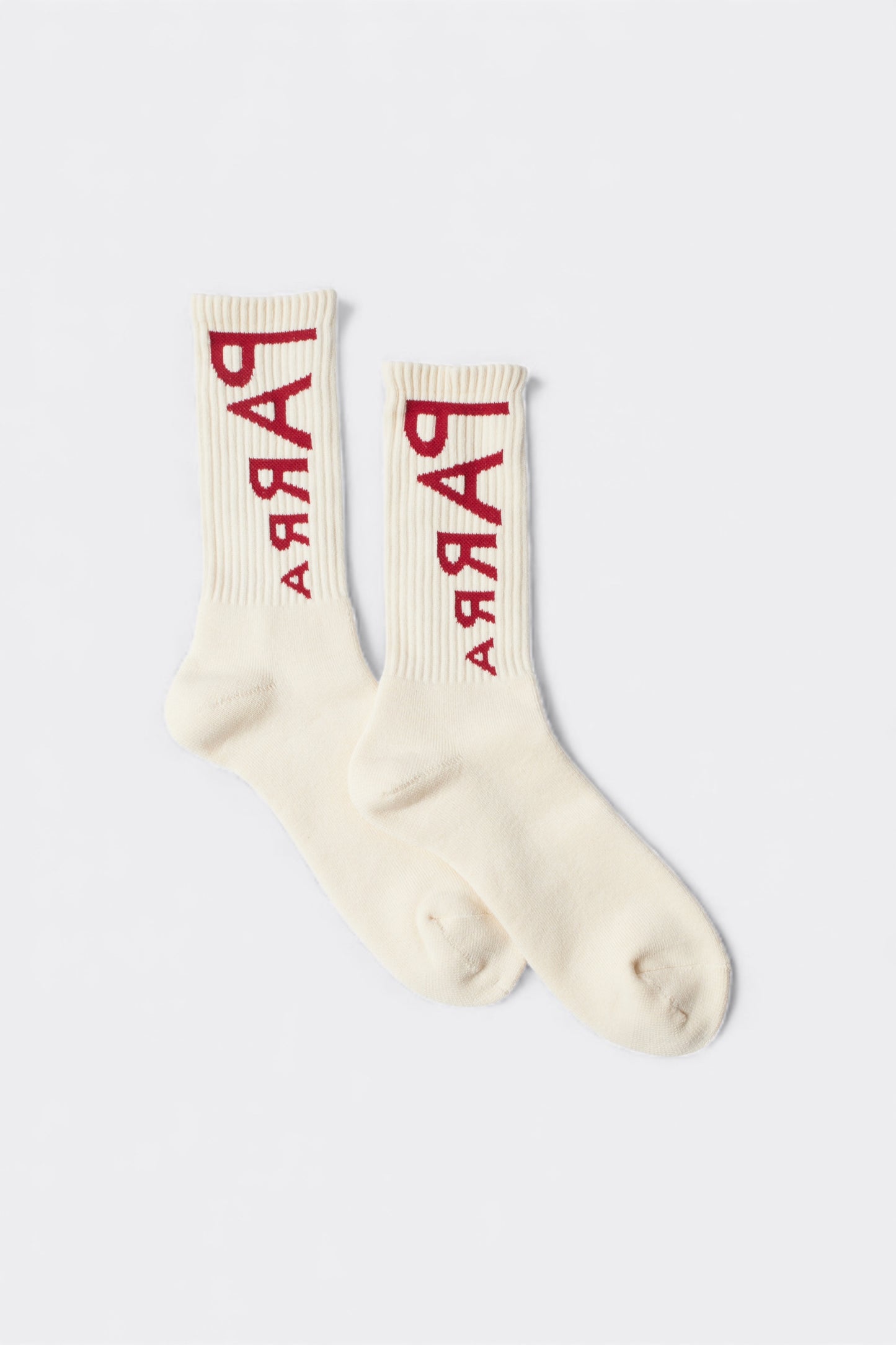 By Parra - Reversed Flag Logo Crew Socks (Off White)