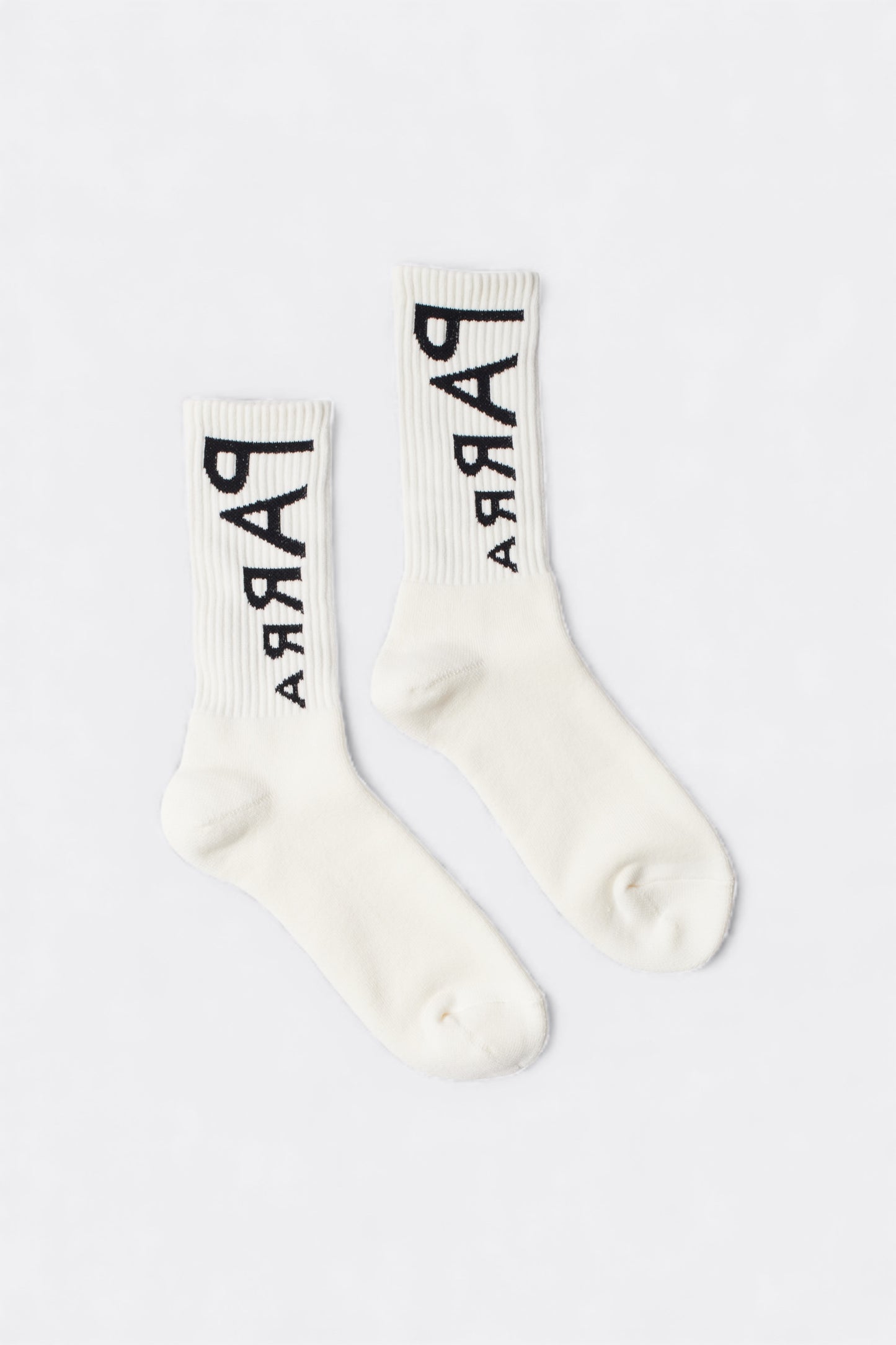Reversed Flag Logo Crew Socks (White) 