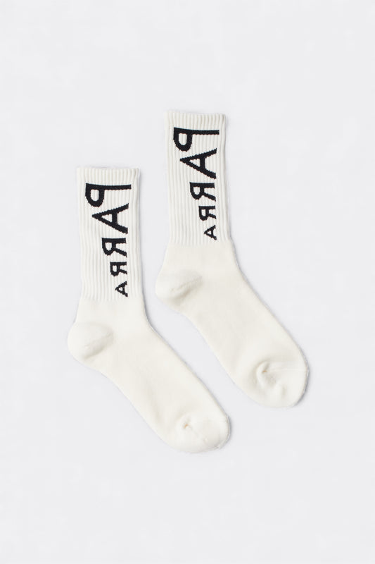 Reversed Flag Logo Crew Socks (White)