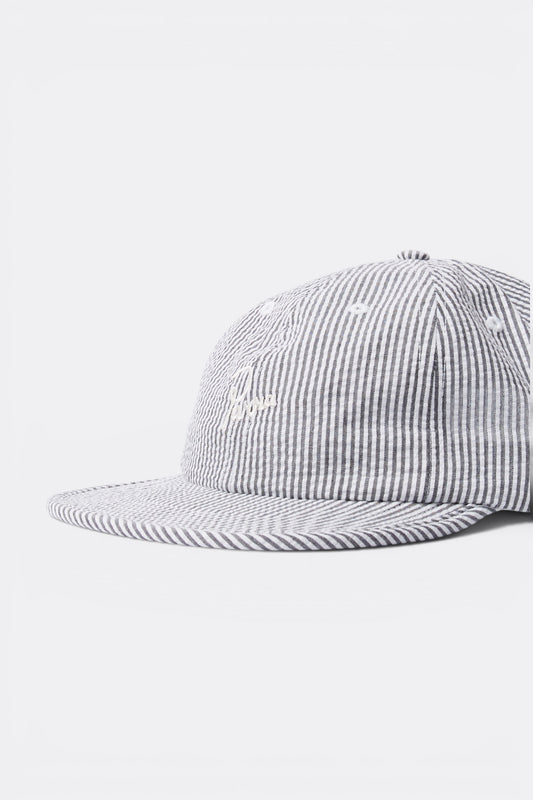 By Parra Signature 6 Panels Hat Black | Casquette seersucker Coton Californie | Edgar Bdx