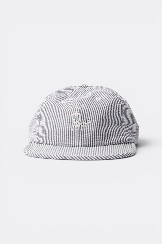 By Parra Signature 6 Panels Hat Black | Casquette seersucker Coton Californie | Edgar Bdx