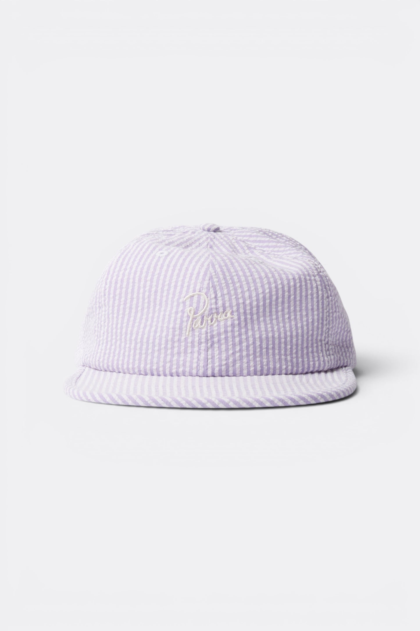 By Parra Signature 6 Panels Hat Purple | Casquette seersucker Coton Californie | Edgar Bdx