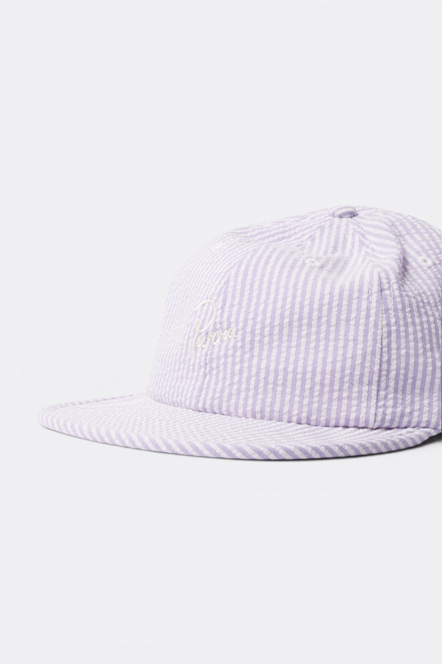 By Parra Signature 6 Panels Hat Purple | Casquette seersucker Coton Californie | Edgar Bdx