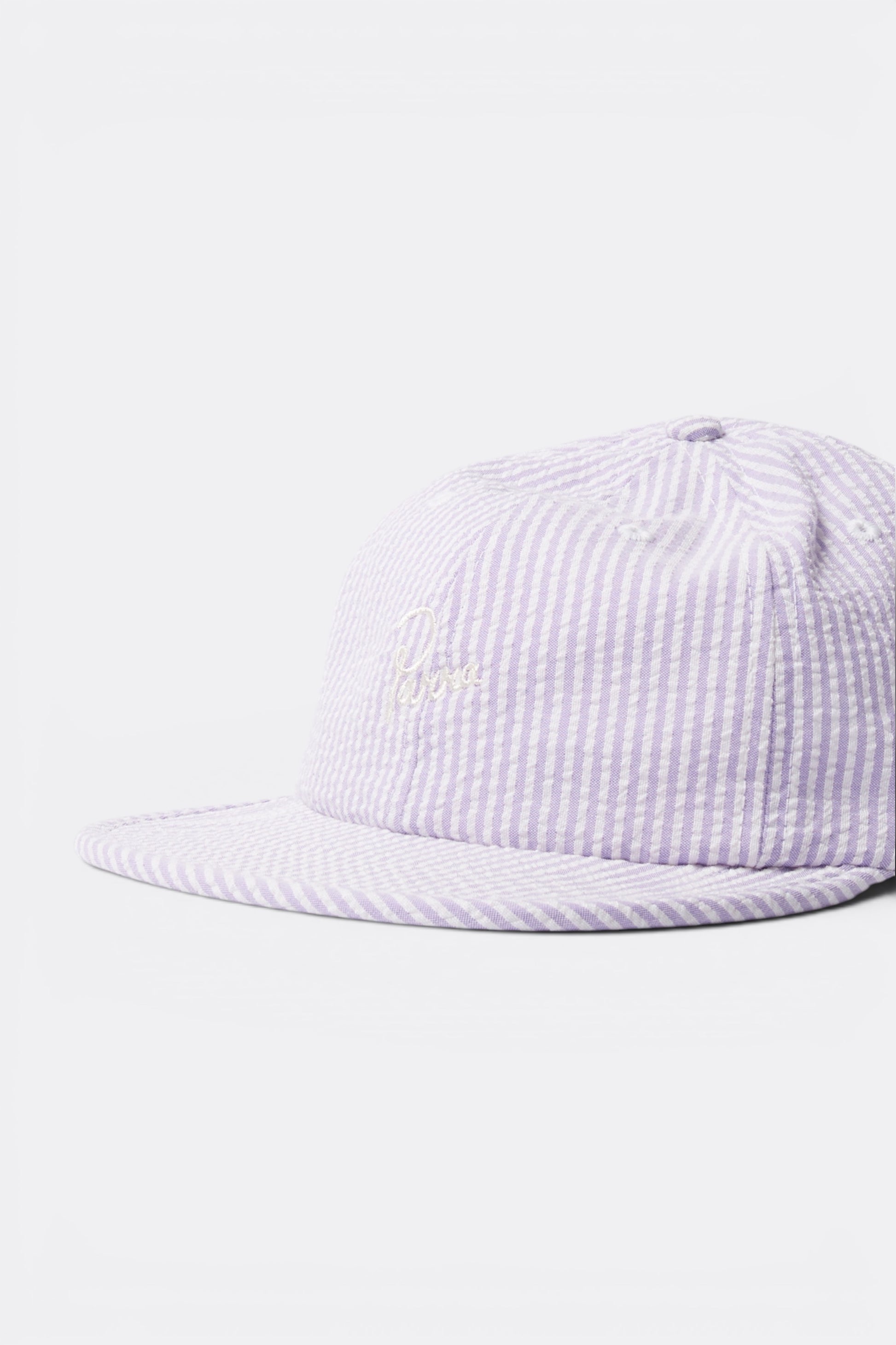 By Parra Signature 6 Panels Hat Purple | Casquette seersucker Coton Californie | Edgar Bdx