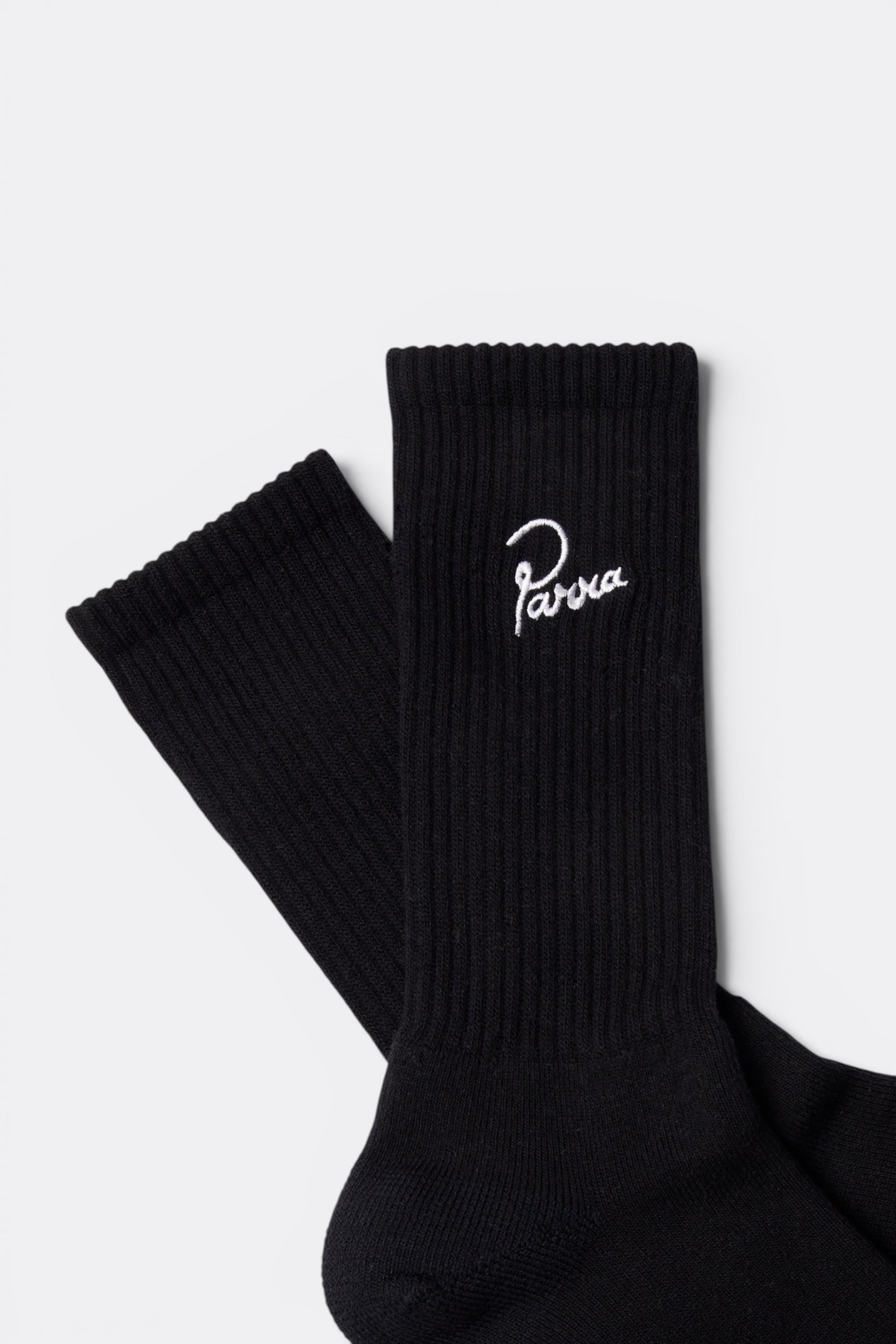 By Parra Signature Crew Socks Black | Chaussettes Tricot Tokyo | Edgar Bdx
