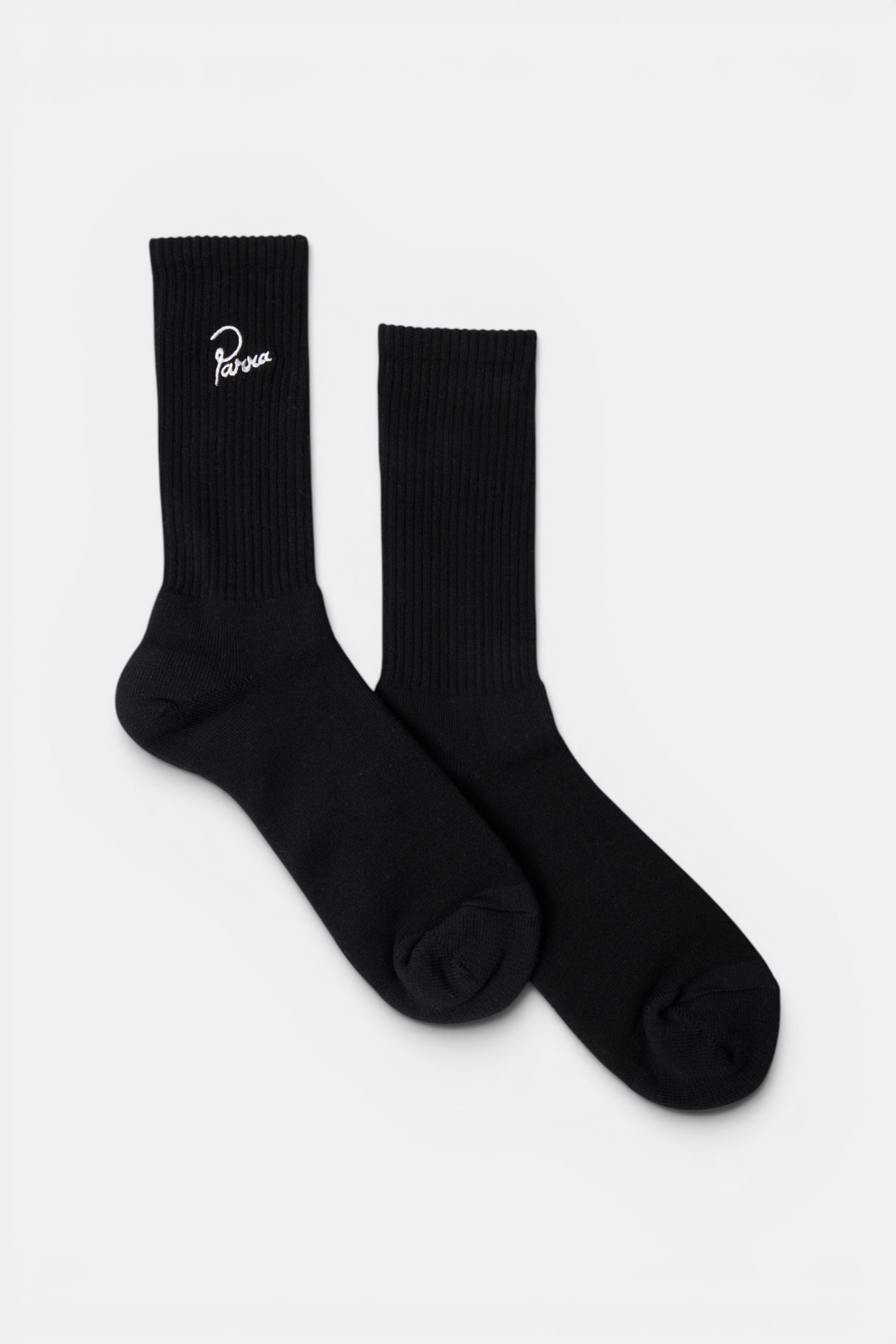 By Parra Signature Crew Socks Black | Chaussettes Tricot Tokyo | Edgar Bdx