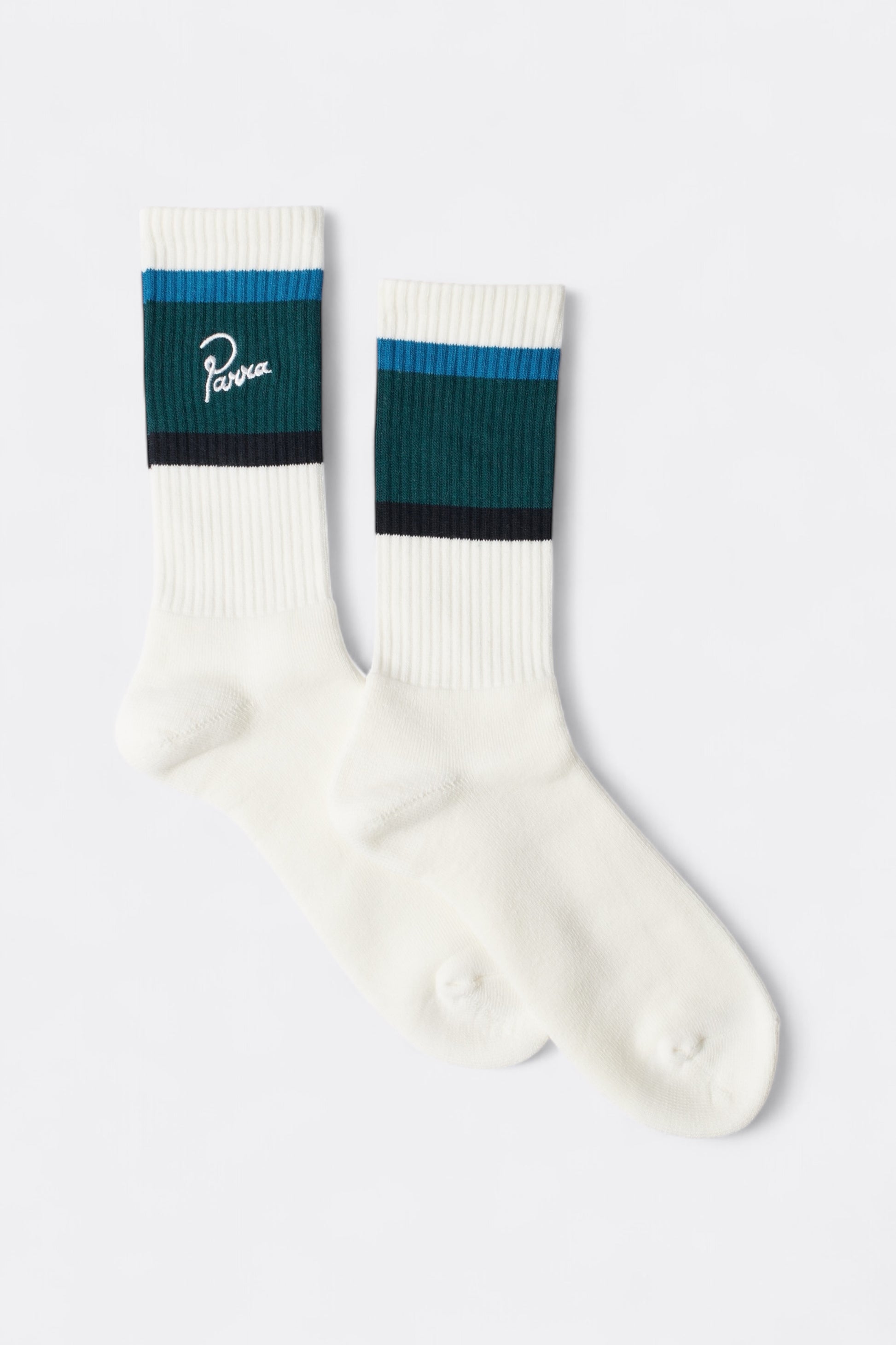 By Parra - Signature Striped Crew Socks (Mallard Green)