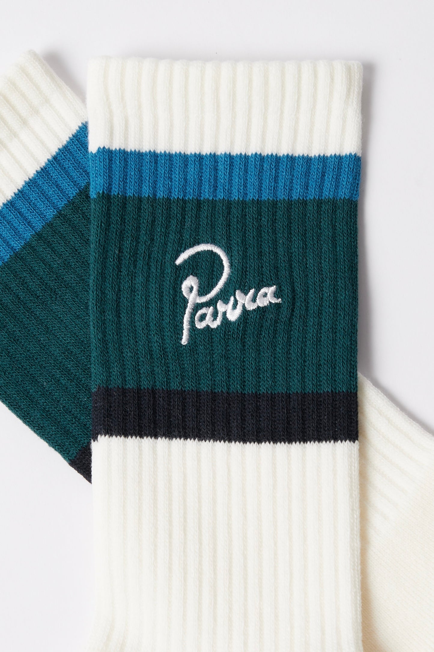 By Parra - Signature Striped Crew Socks (Mallard Green)