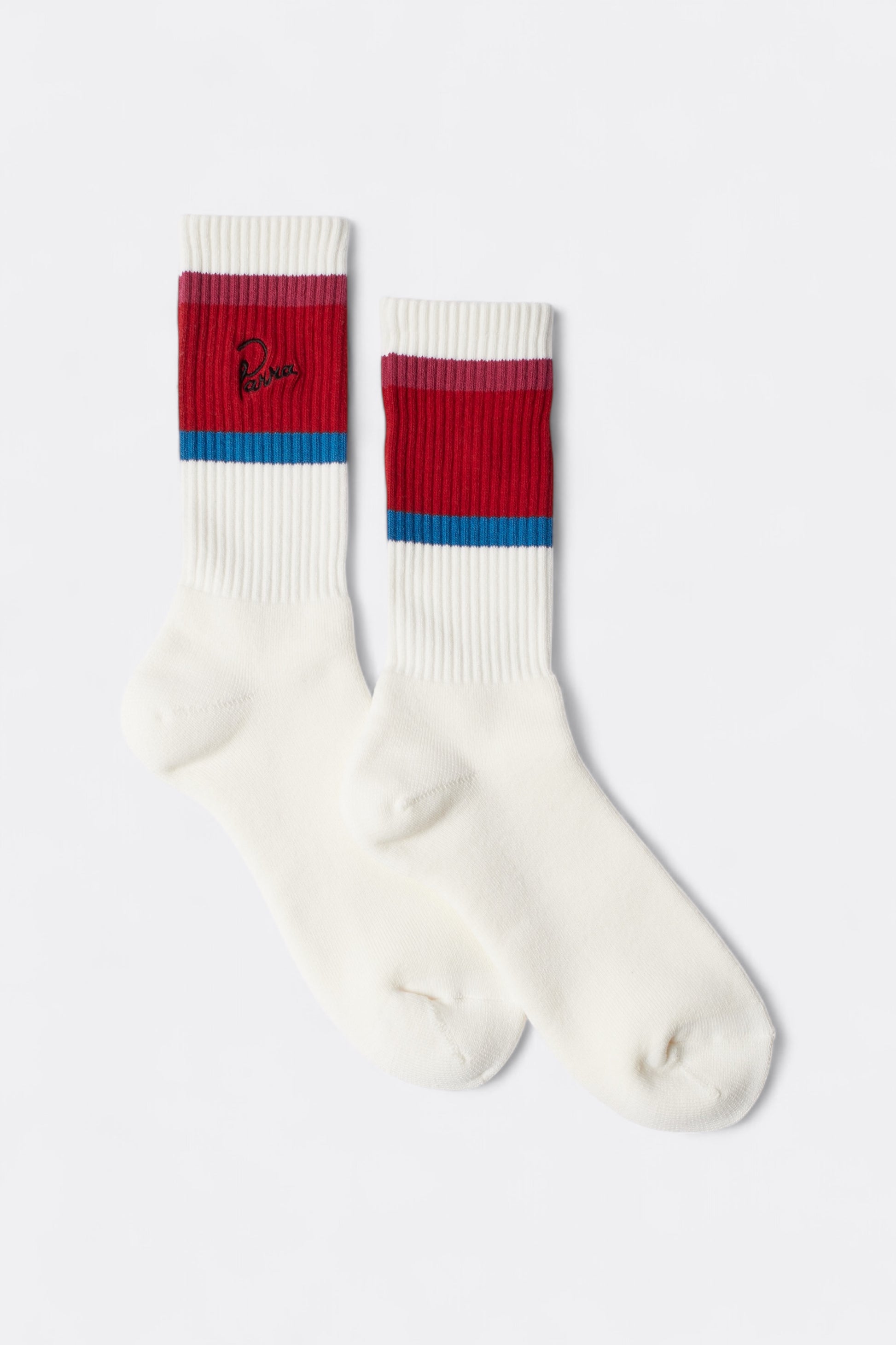By Parra - Signature Striped Crew Socks (Red)