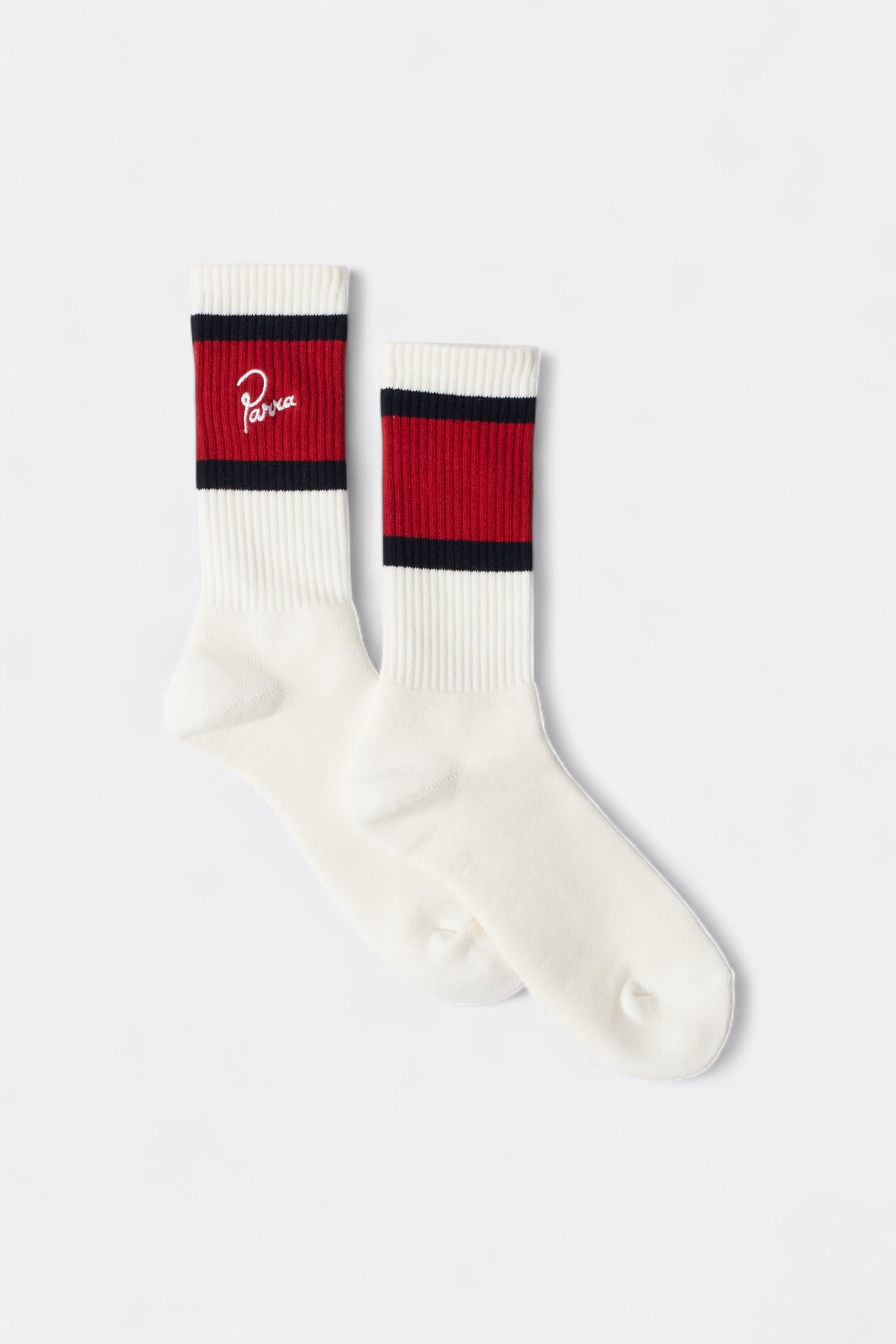 By Parra - Signature Striped Crew Socks (Red)